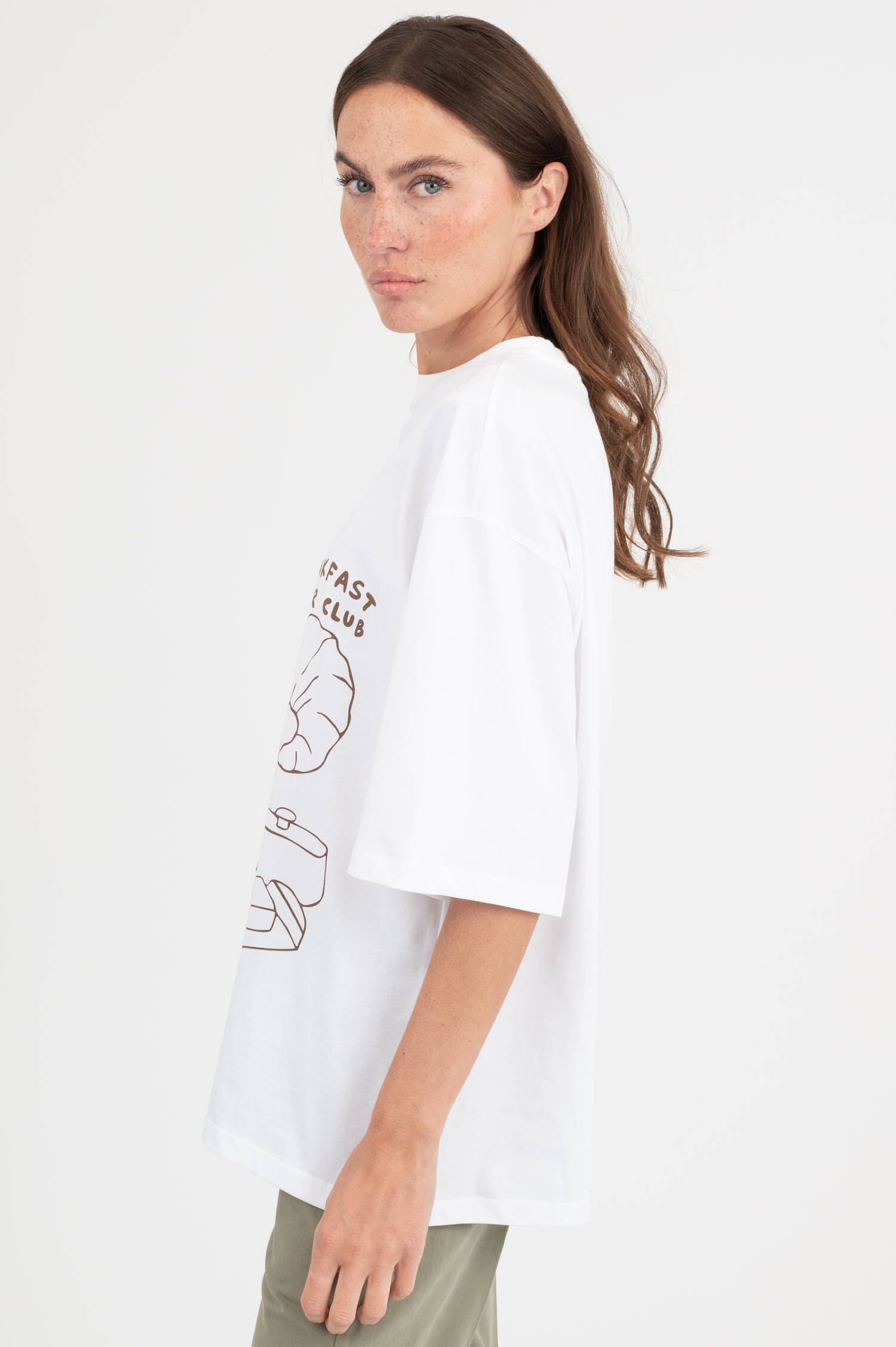T-Shirt mit Print in Weiß T-Shirt mit Print in Weiß