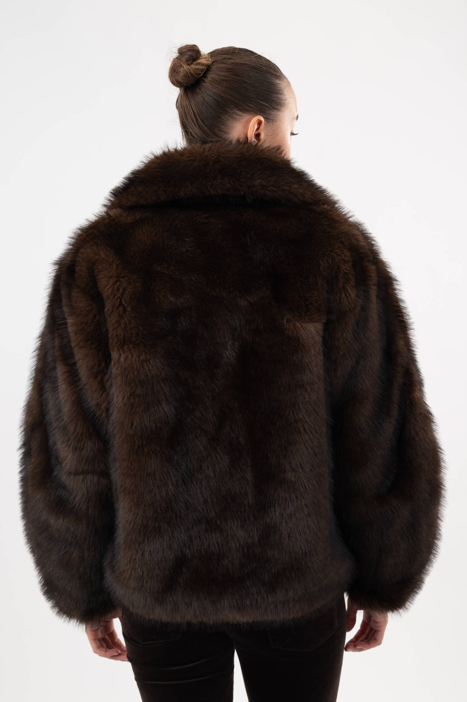 Faux-Fur-Jacke JOLEE in Dunkelbraun
