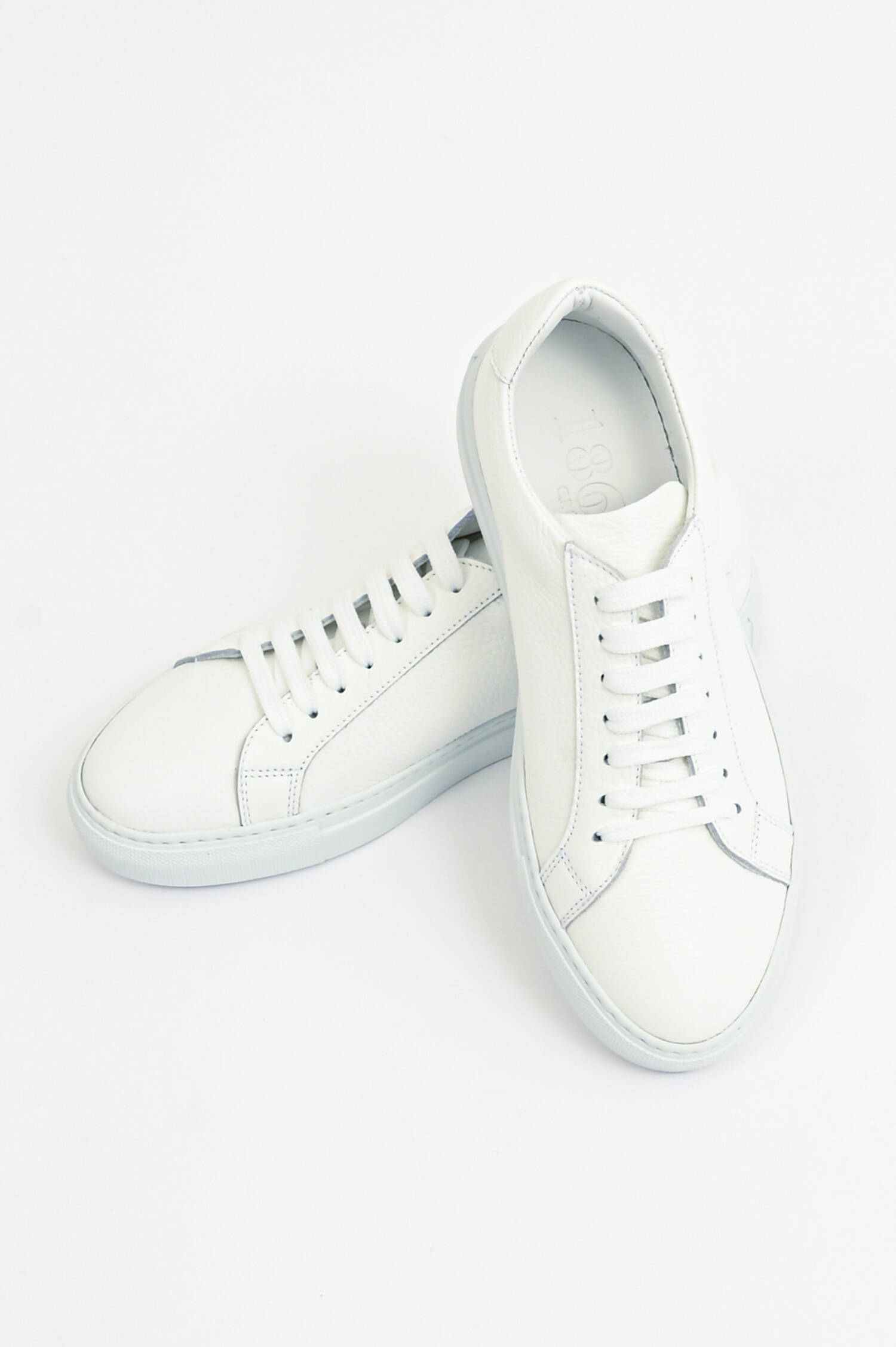 Leder-Sneaker in Weiß