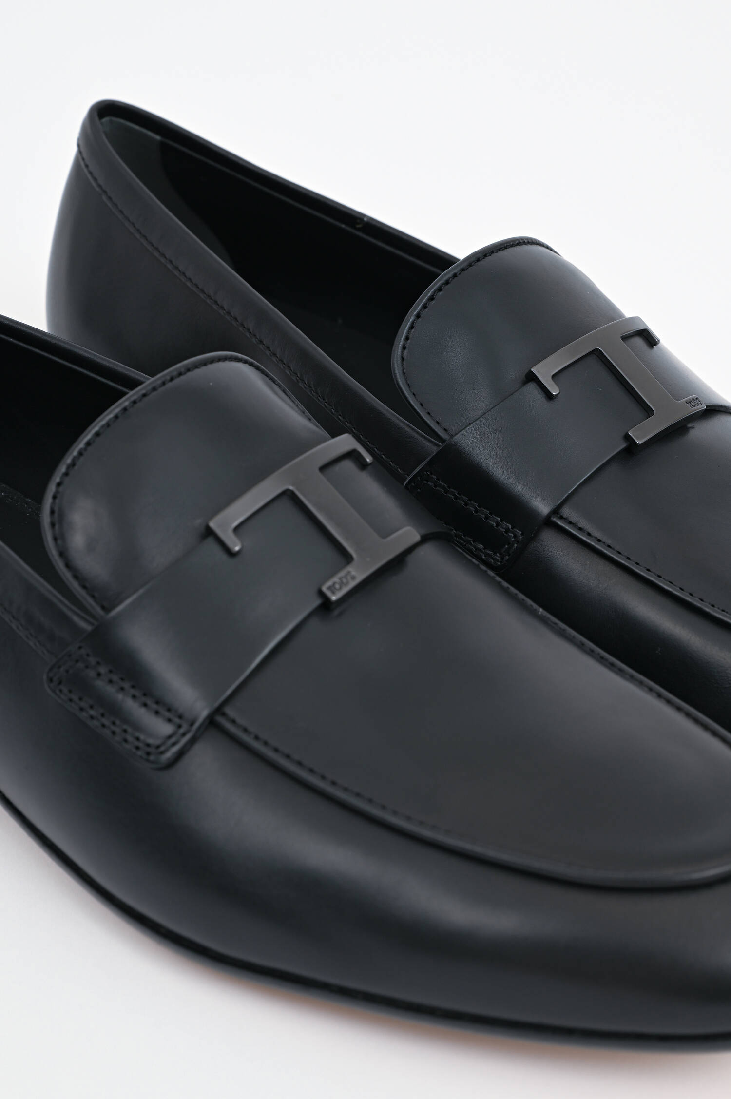 Loafer aus Glattleder in Schwarz