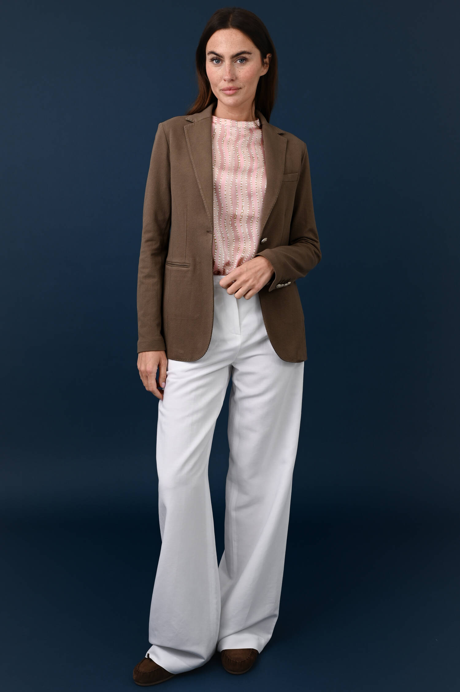 Strukturierter Blazer in Braun