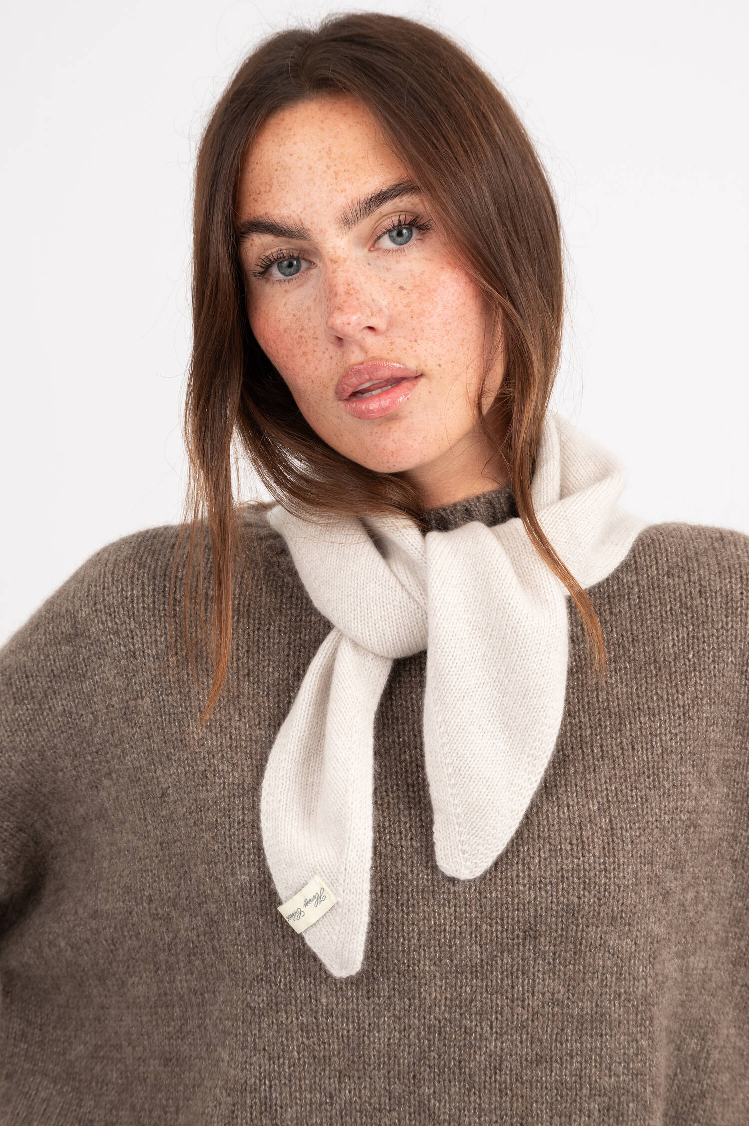 Cashmere Schal in Creme