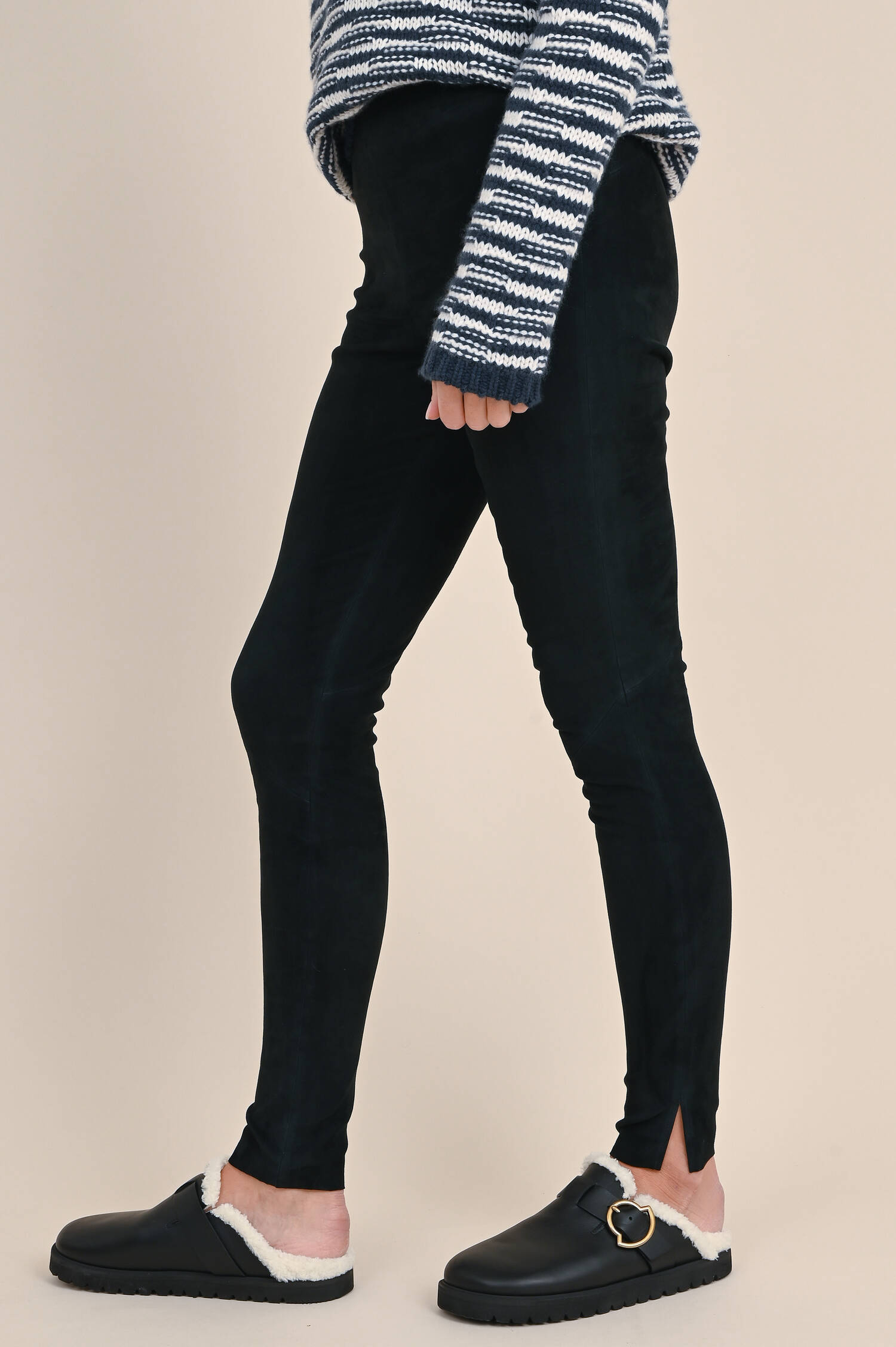 Veloursleder Legging in Midnight Veloursleder Legging in Midnight