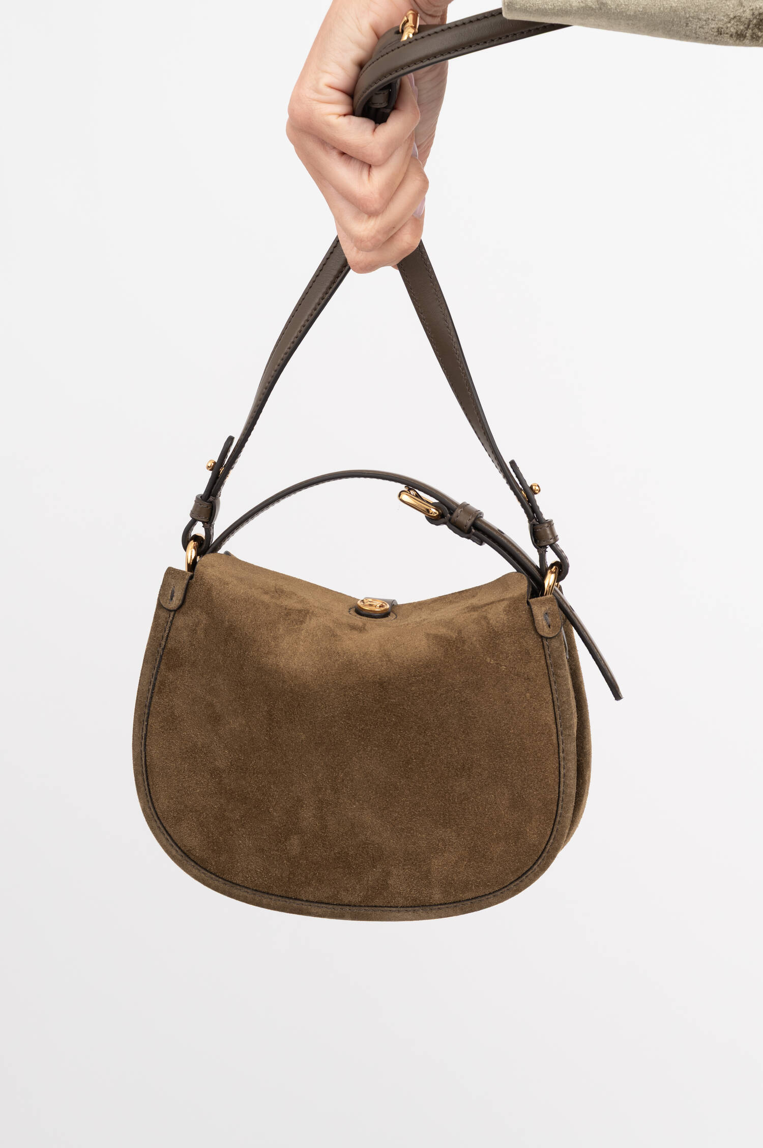 Small Suede Pony Bag in Olive Small Suede Pony Bag in Olive