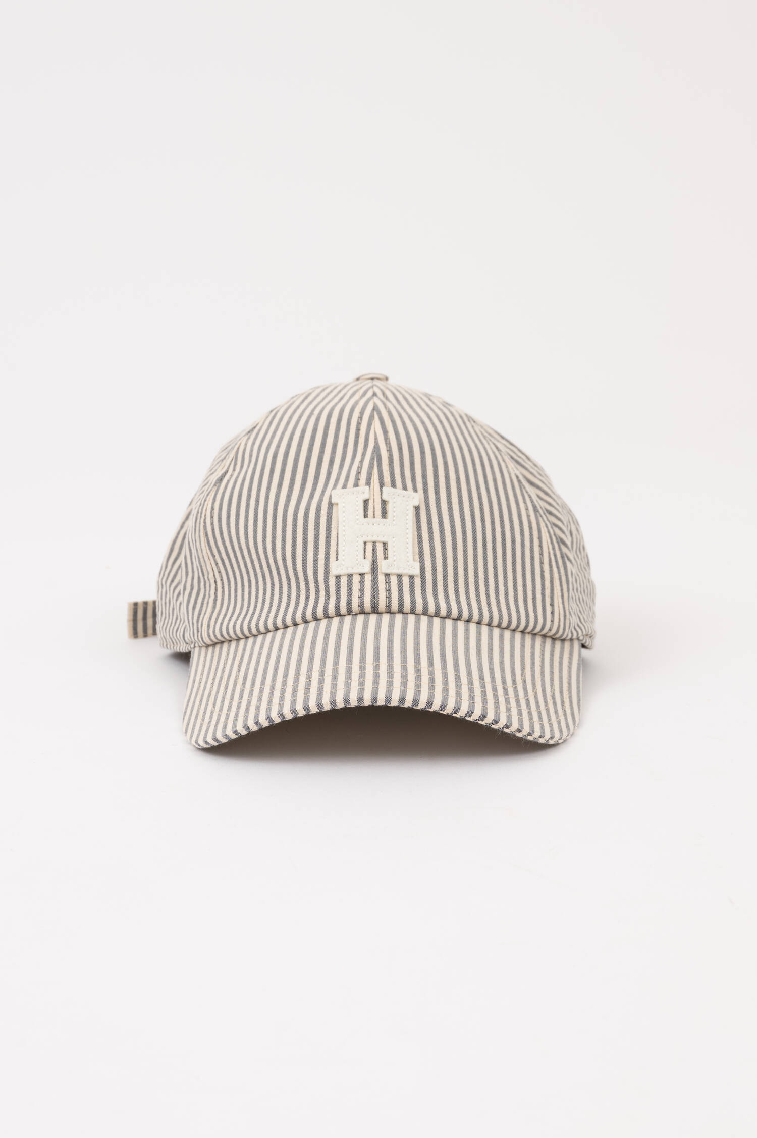 Basecap in Blau/Creme gestreift