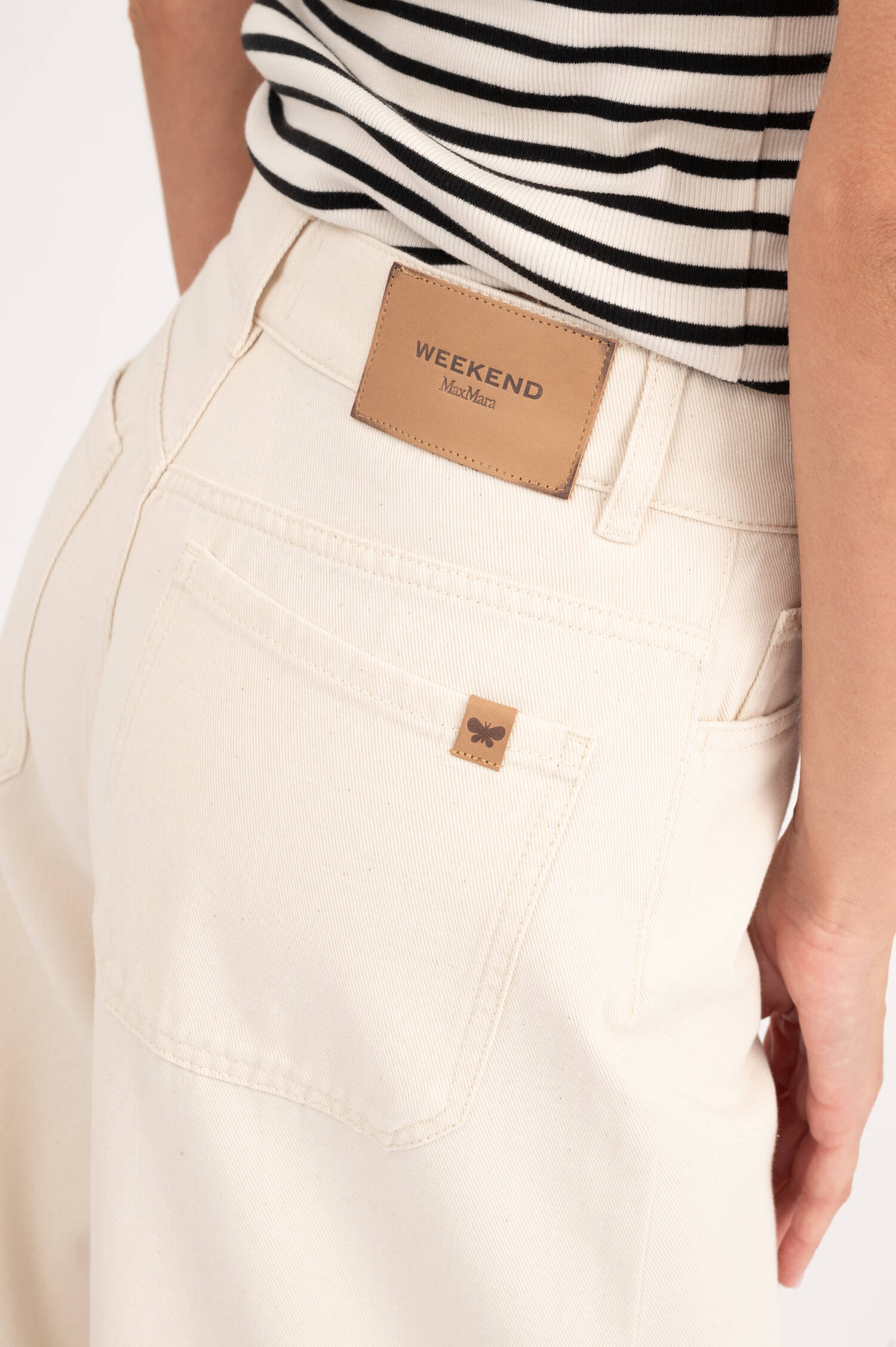 Wide Leg Jeans CANNETI in Ecru Wide Leg Jeans CANNETI in Ecru