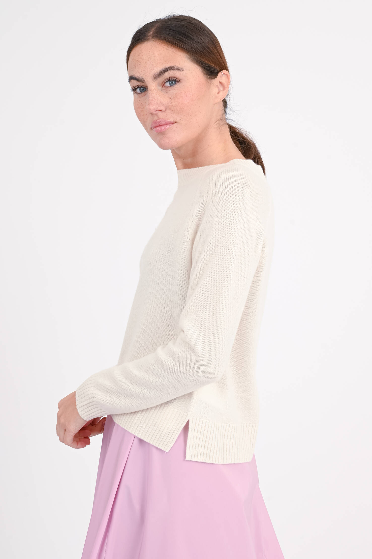 Cashmere-Pullover TAGO in Ecru