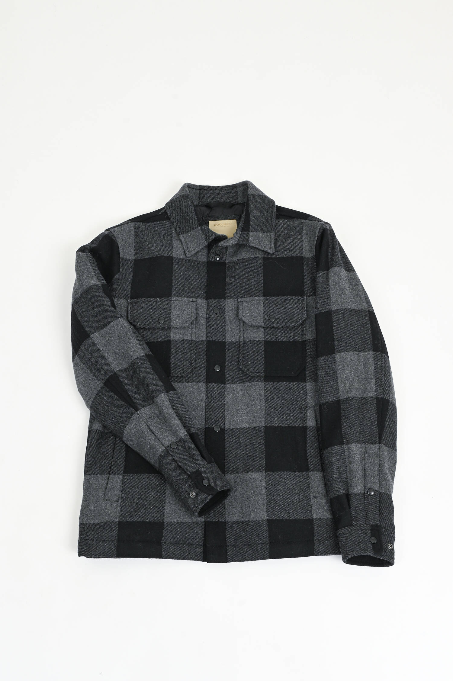 Wattierte Karojacke in Grau