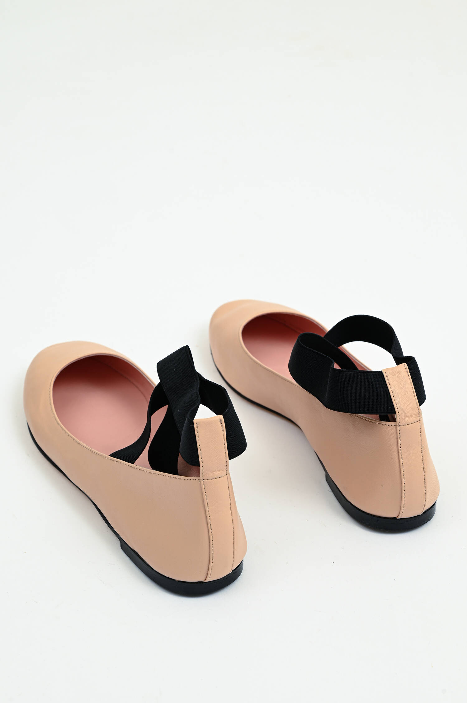 Ballerina COCO mit Riemchen in Nude/Schwarz