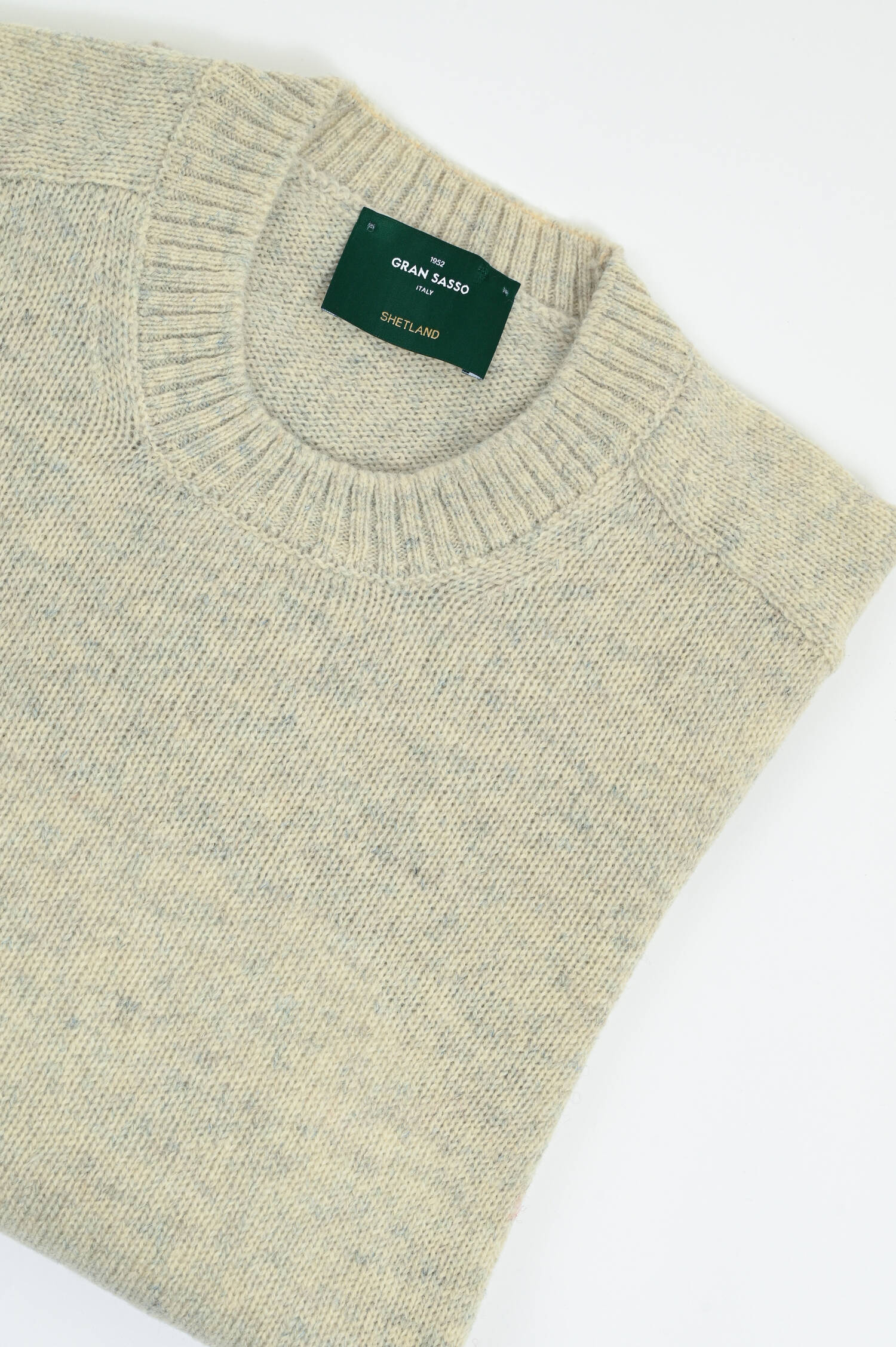 Strickpullover aus Wolle in Natur meliert