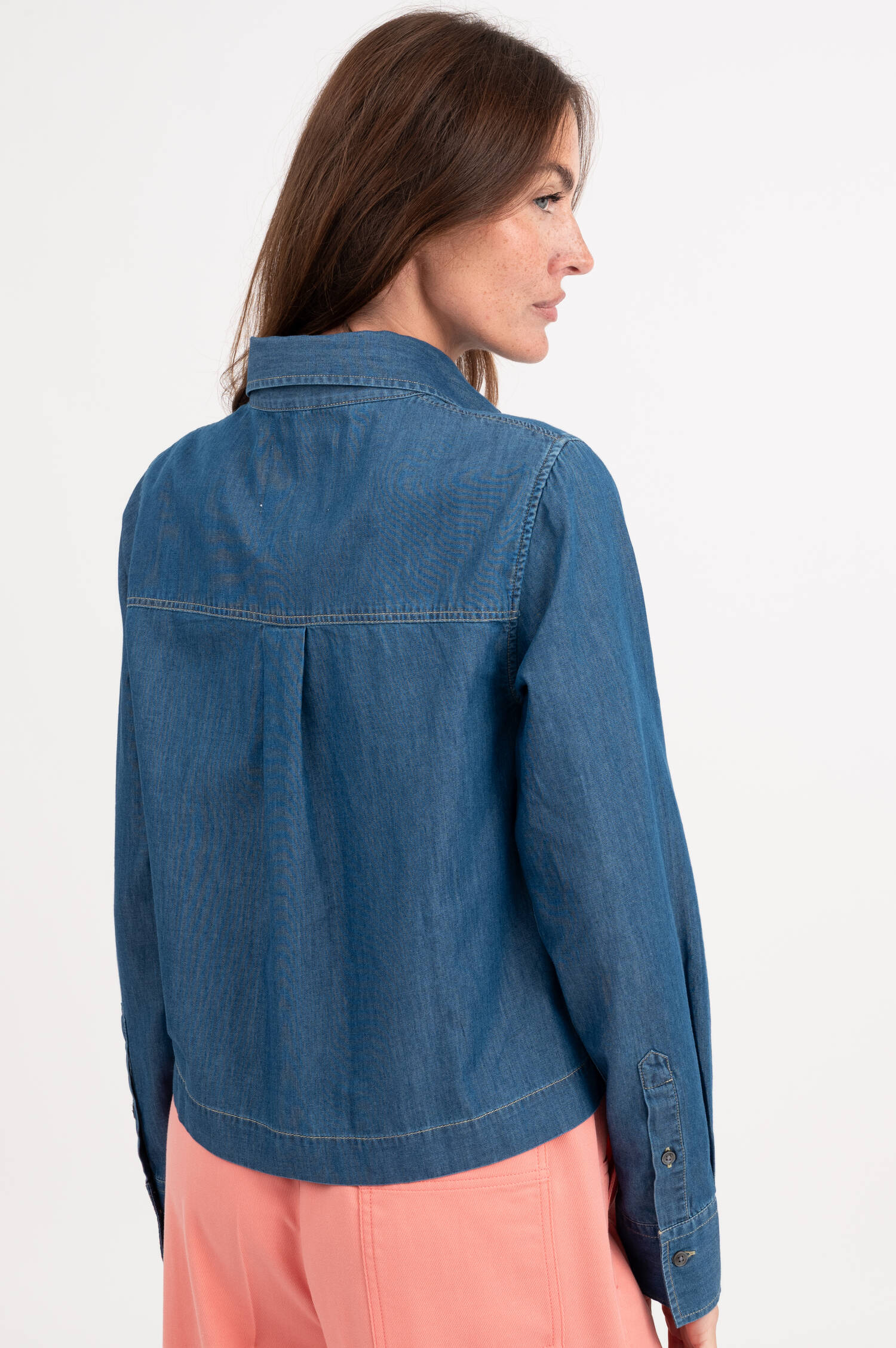 Denimbluse in Dunkelblau