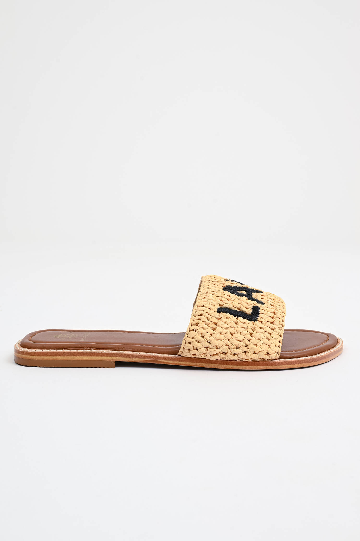 Pantolette LAKE LOVE in Natur/Schwarz