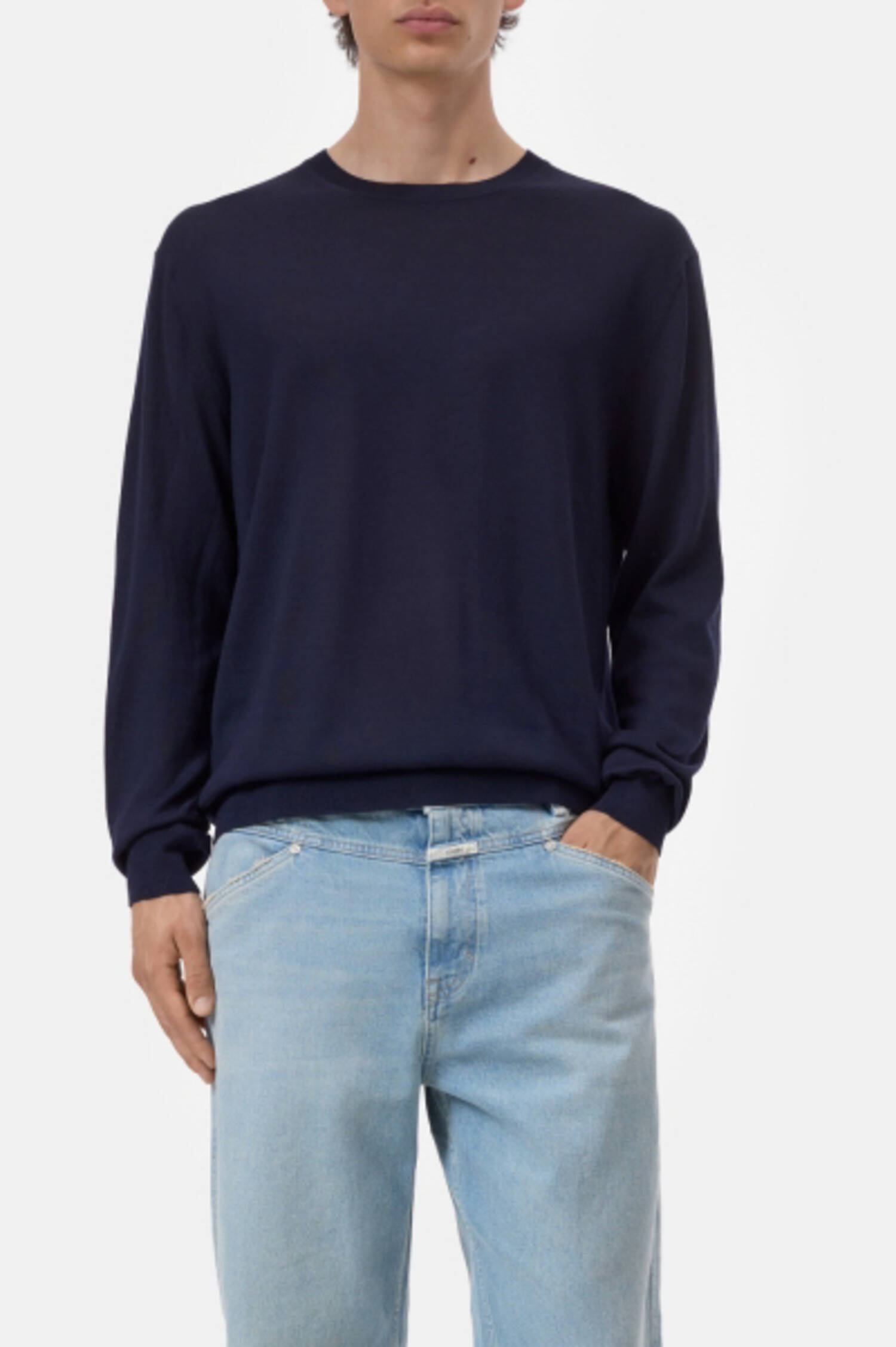 Woll-Pullover in Navy Woll-Pullover in Navy