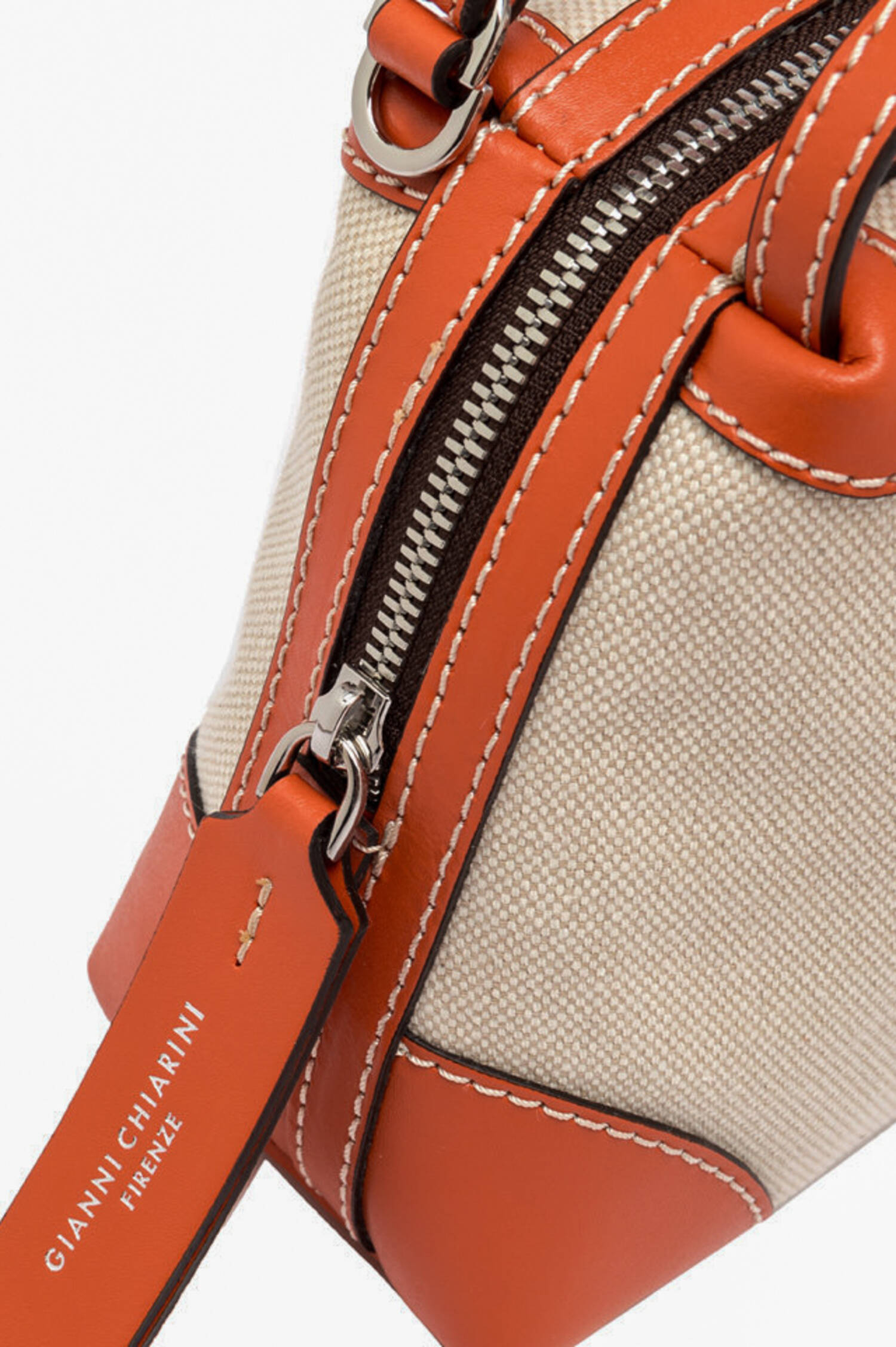 Kleine Tasche ALIFA in Natur/Orange