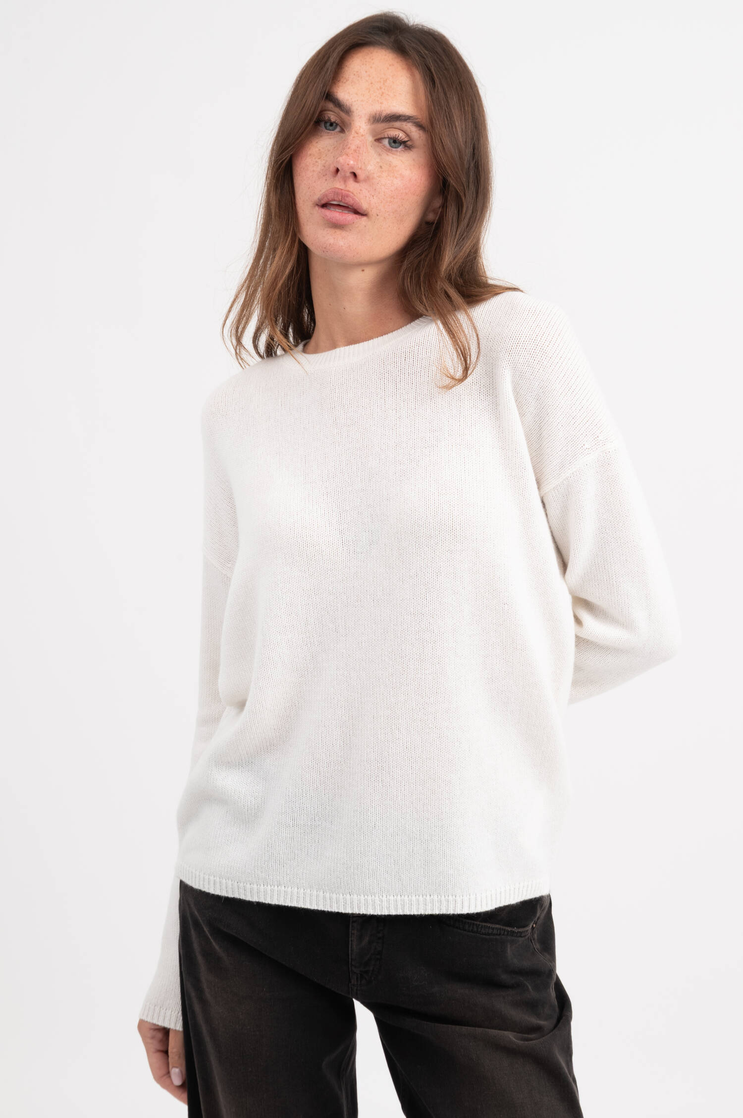 Cashmere-Pullover in Weiß Cashmere-Pullover in Weiß