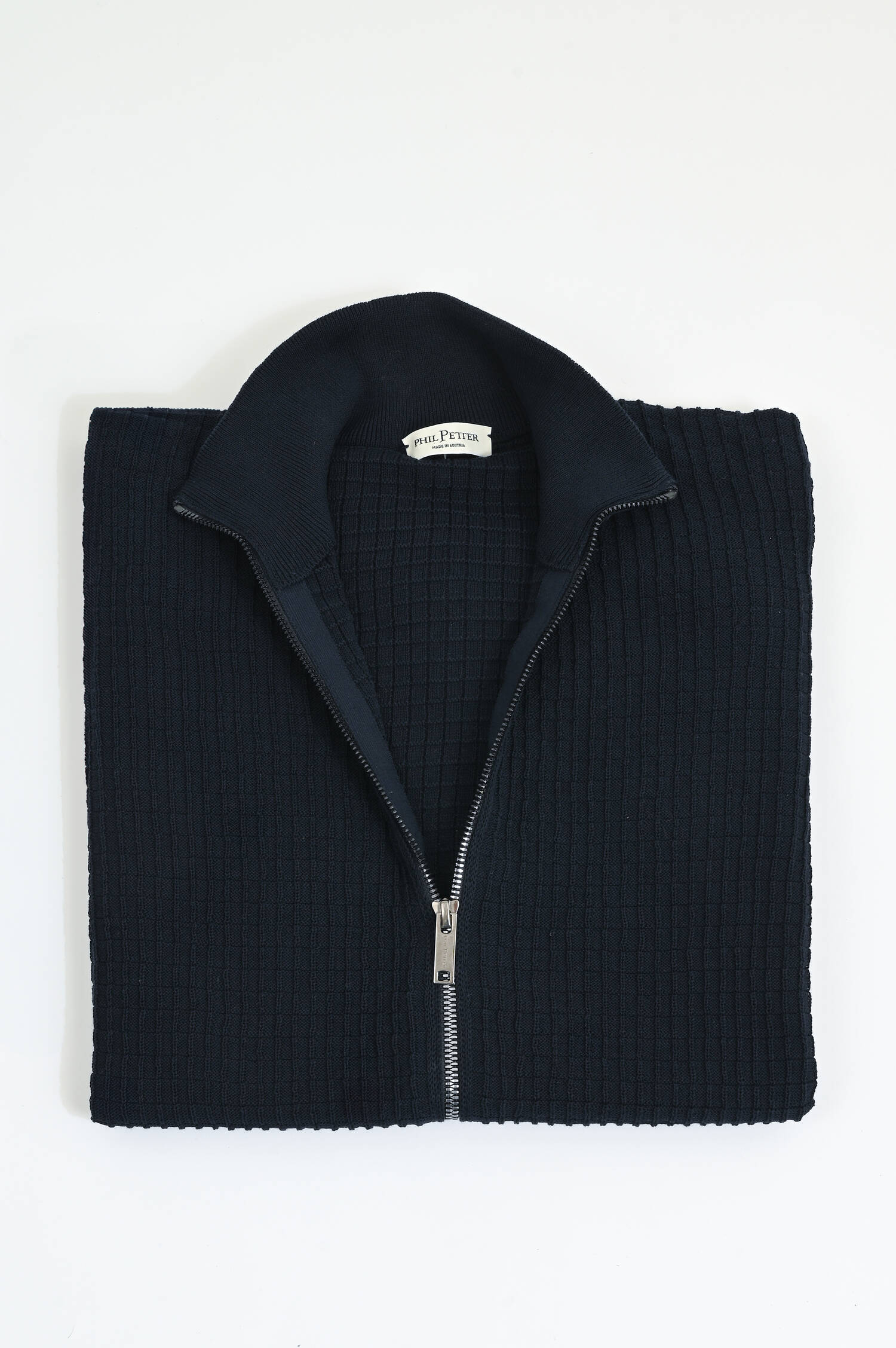 Strickjacke mit Struktur in Navy