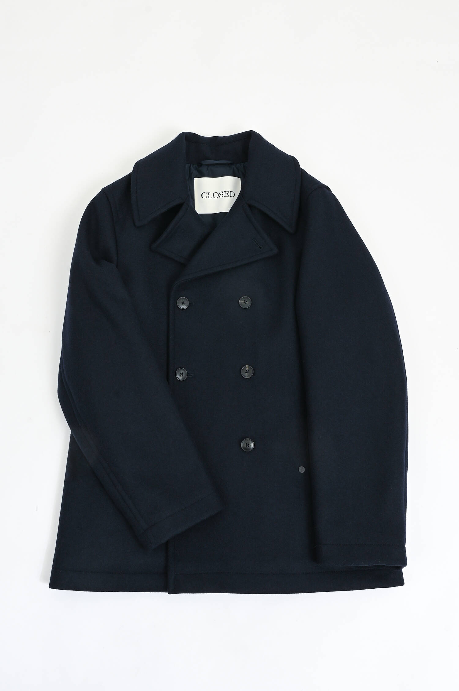 Caban-Jacke aus Woll-Mix in Navy