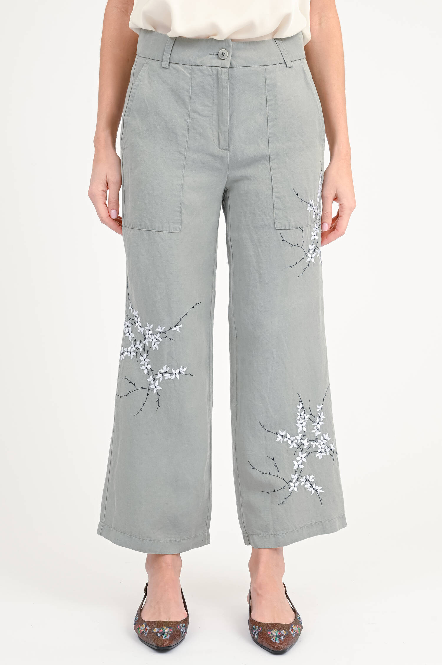 Hose CALEFORNIA im Utility-Look in Leaf