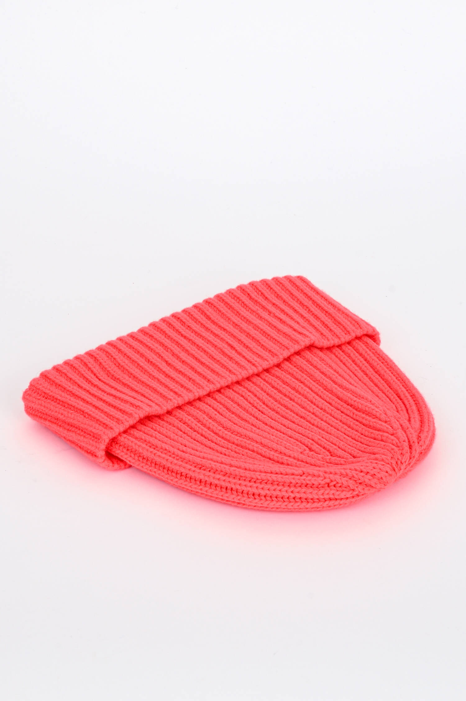 Midi-Mütze aus Cashmere in Neon Orange