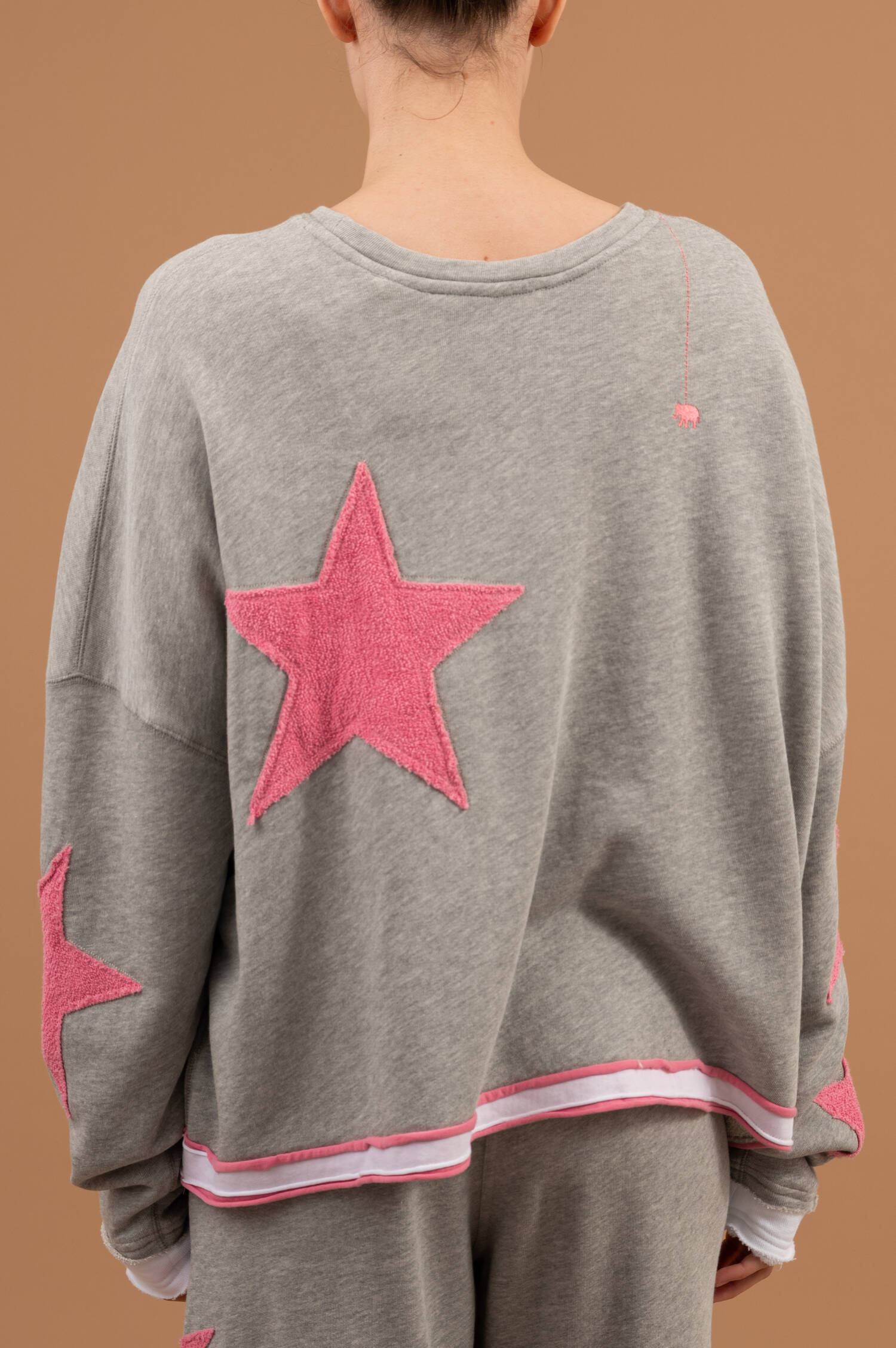 Sweater HOPEWELL in Grau/Rosa
