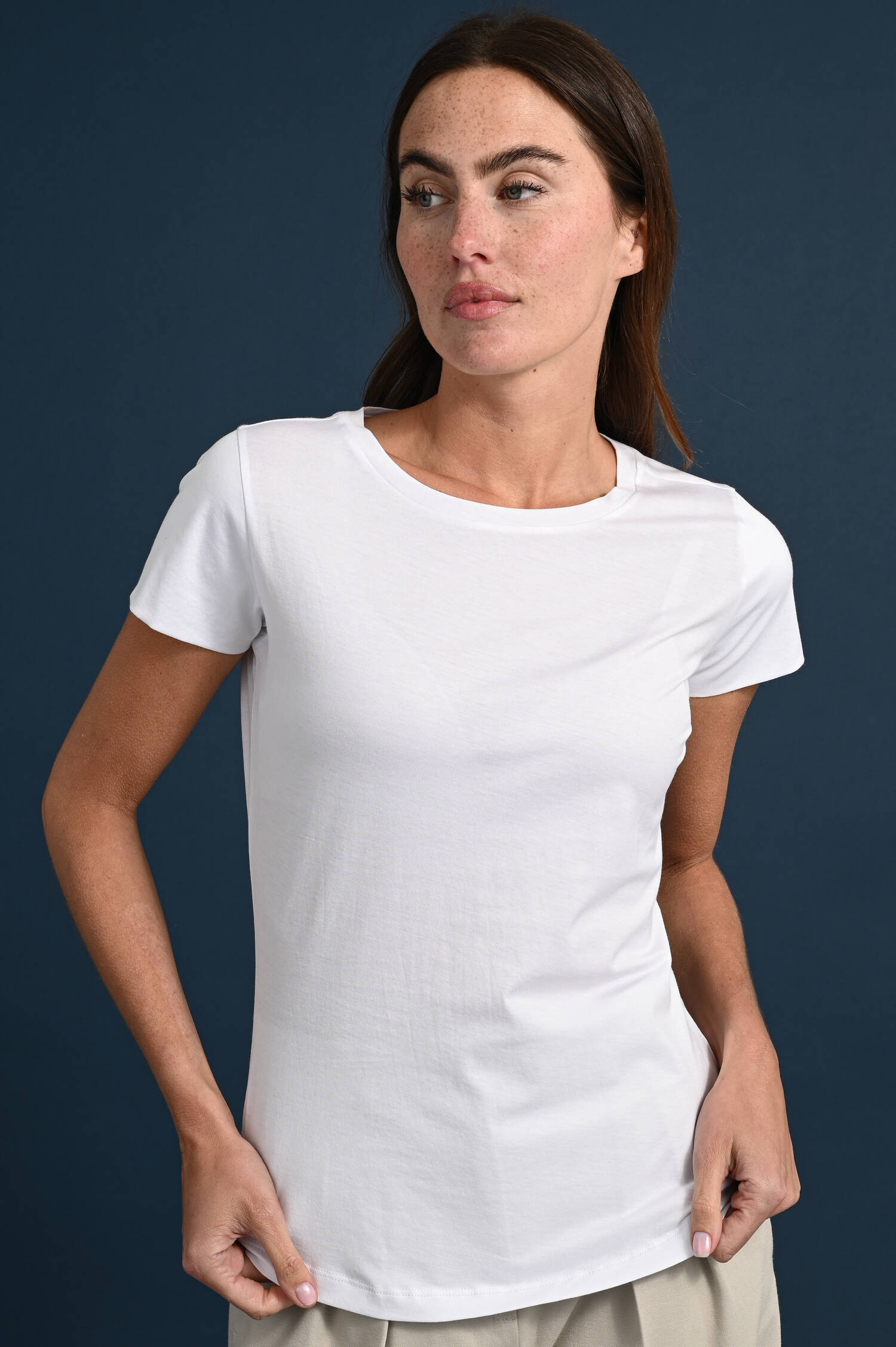 Baumwoll-Shirt FANNY in Bianco Baumwoll-Shirt FANNY in Bianco