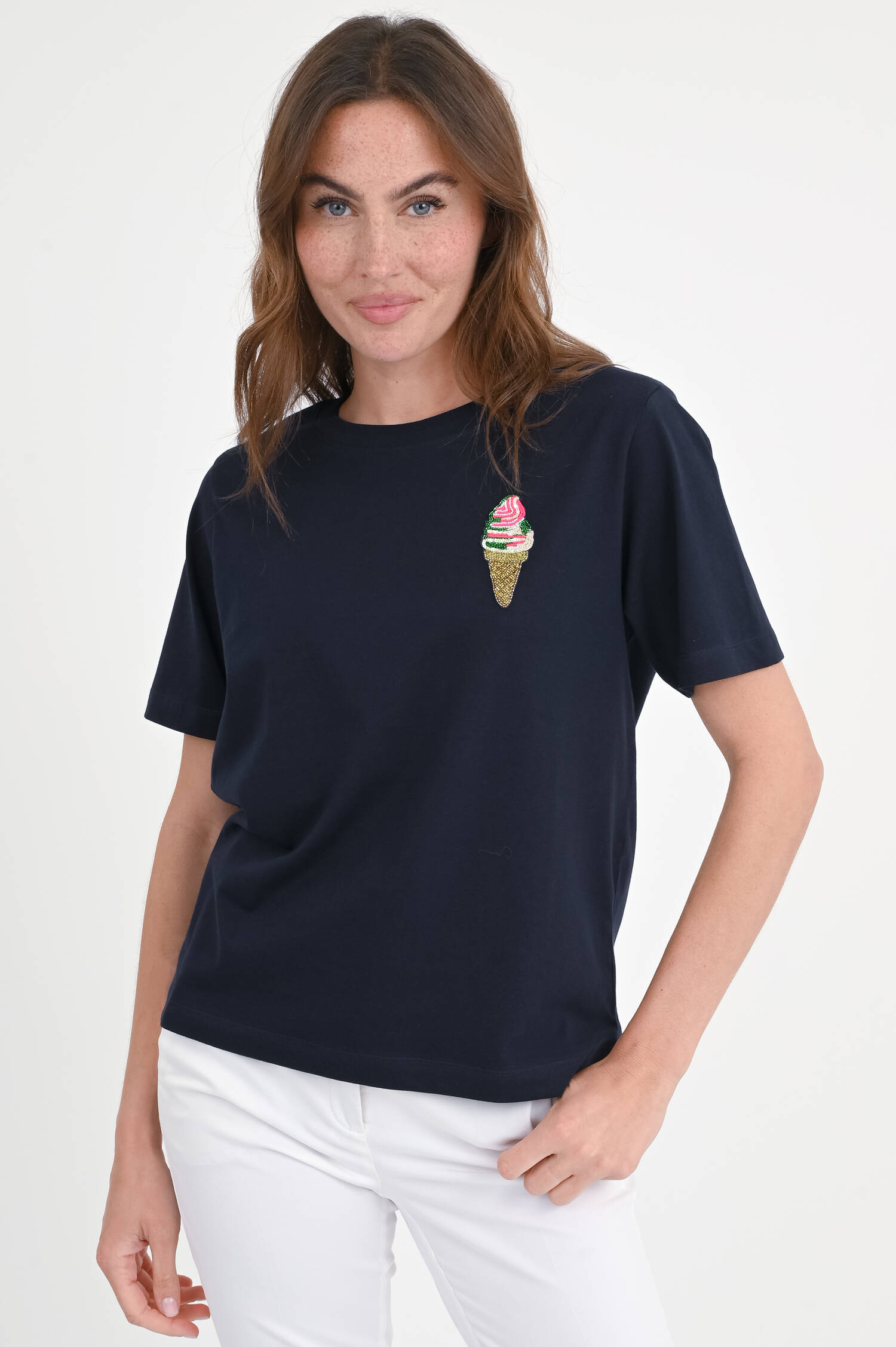 Boxy T-Shirt HICECREAM in Navy