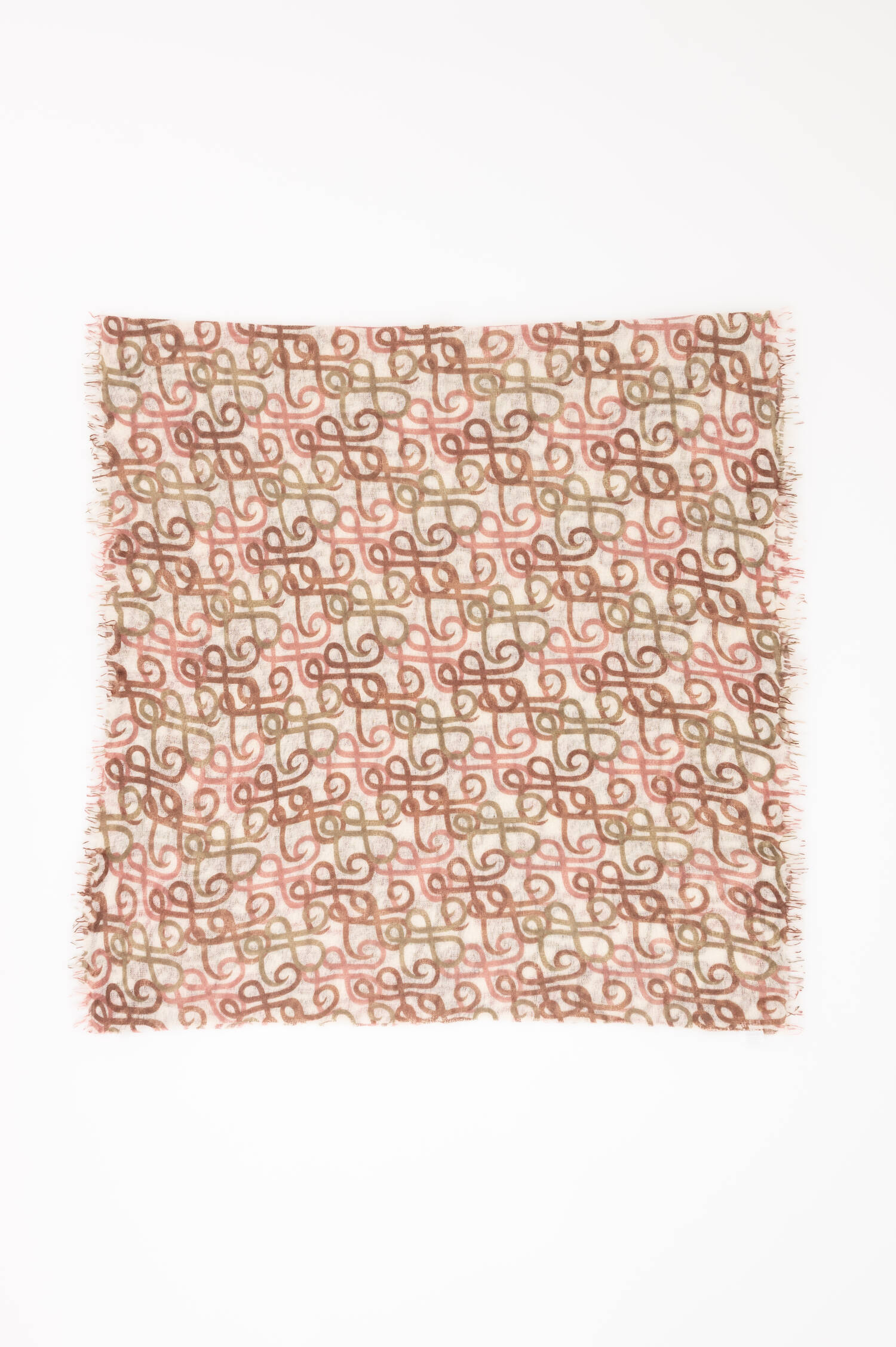 Cashmere-Schal HYDABIG in Weiß/Rosa/Braun Cashmere-Schal HYDABIG in Weiß/Rosa/Braun