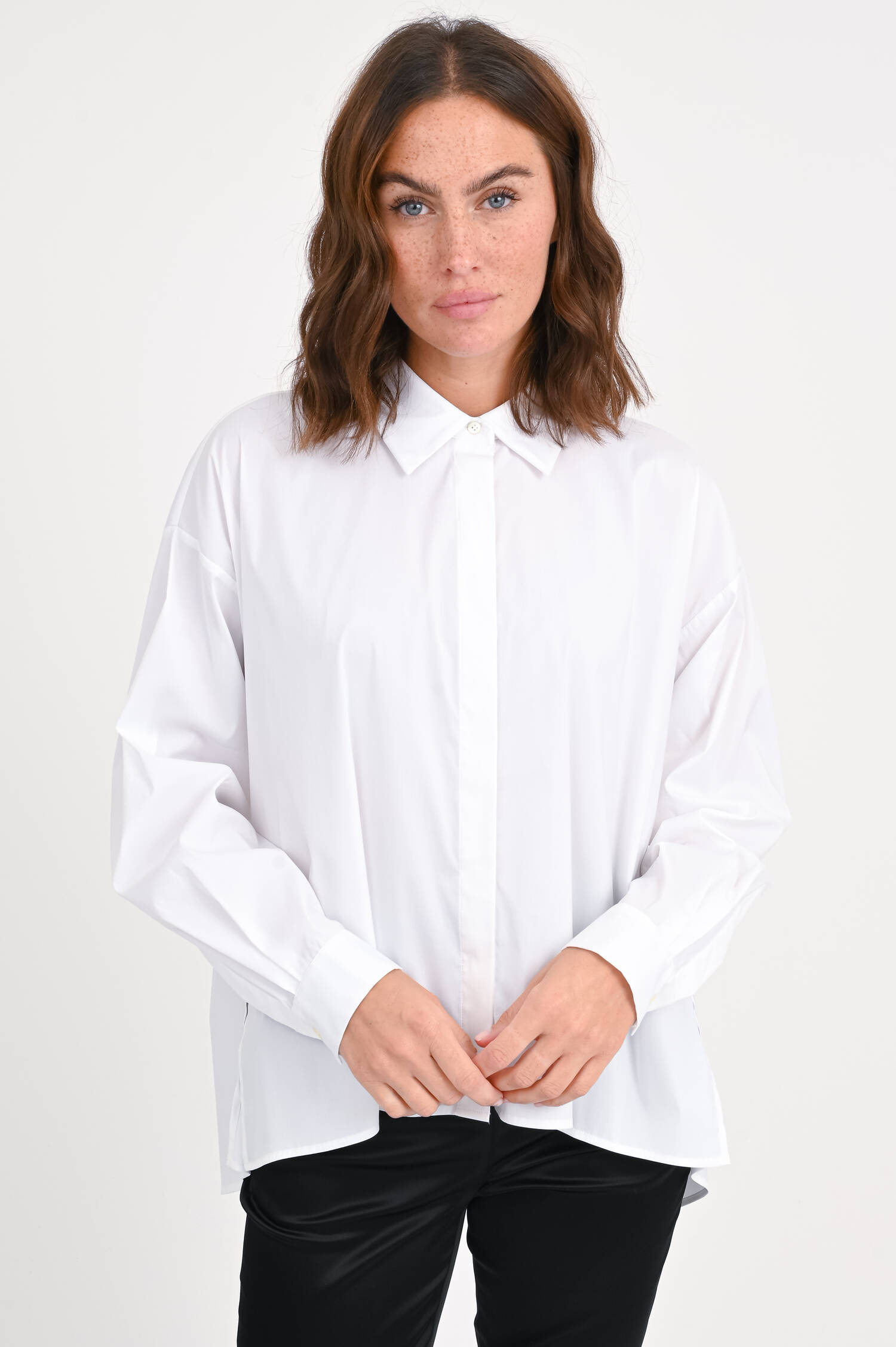 Oversize Bluse in Weiß