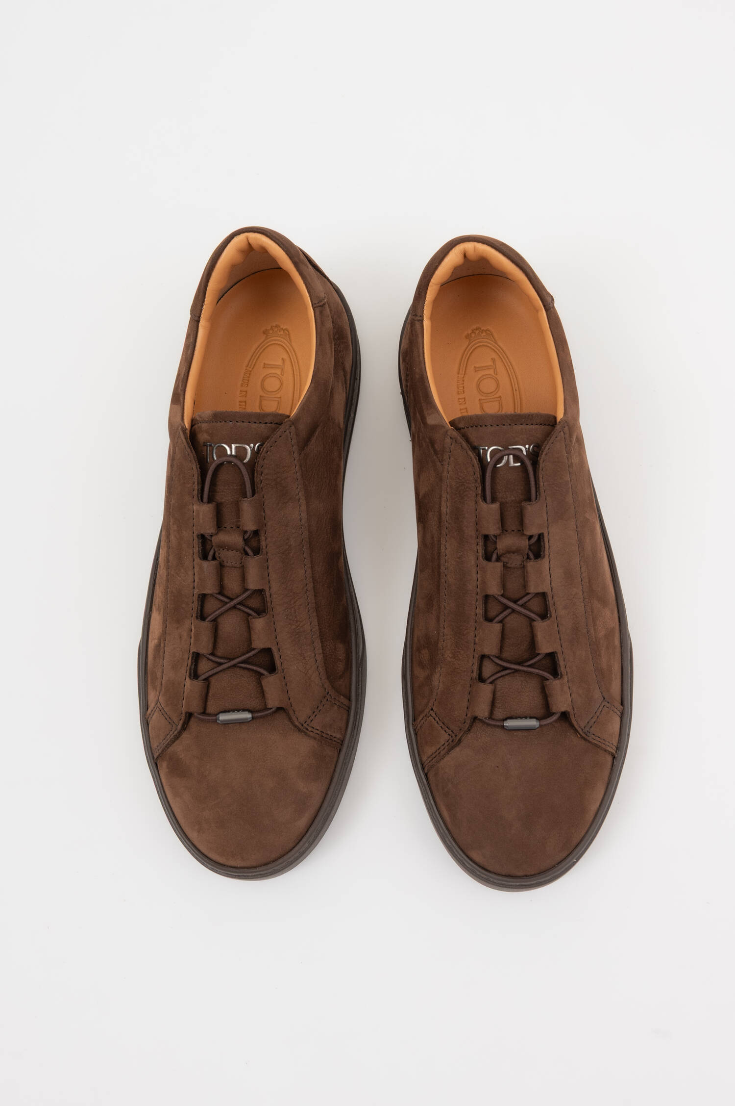 Ledersneaker in Braun