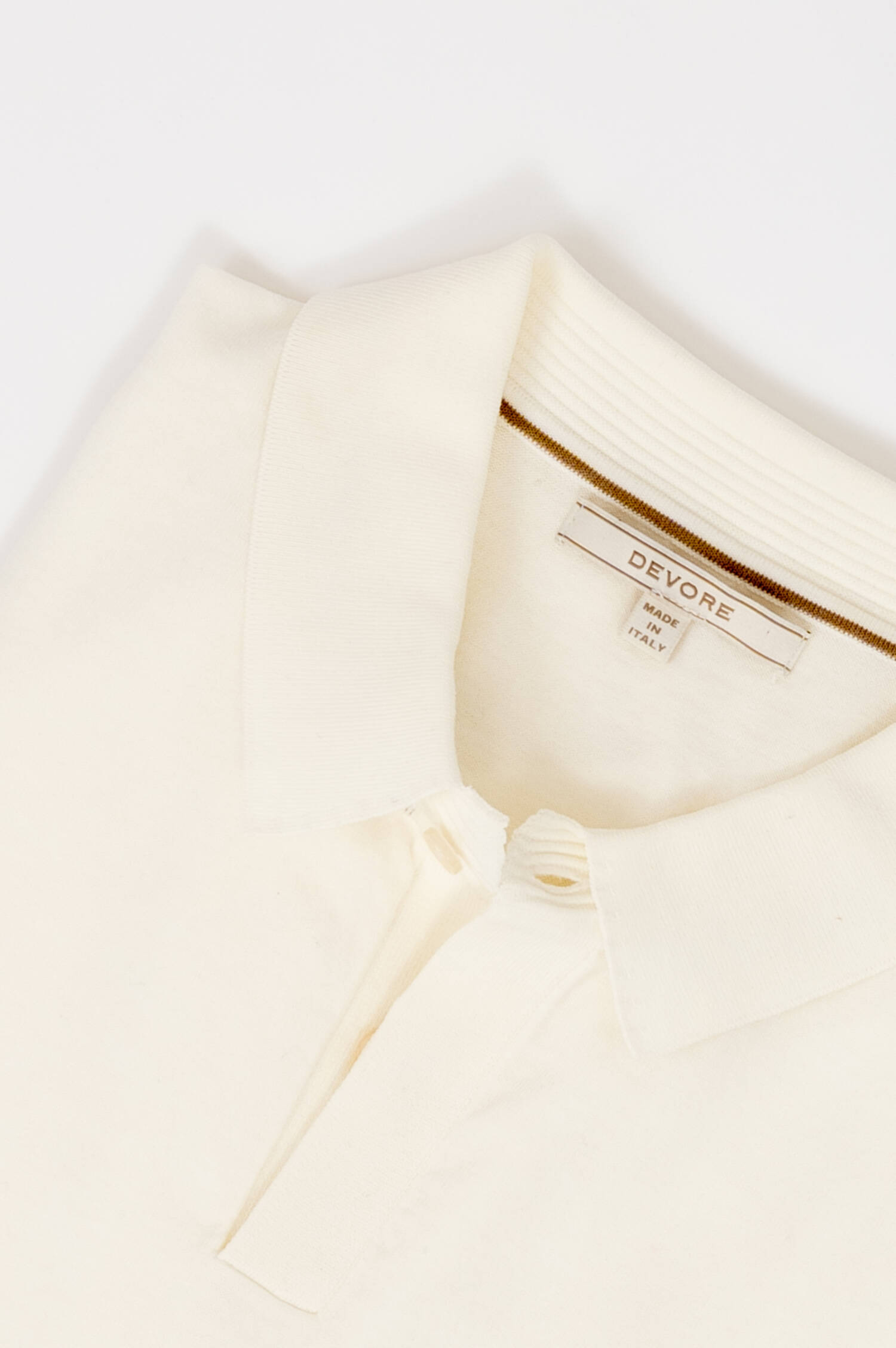 Leinenmix Polo SILK ICE CREPE in Weiß