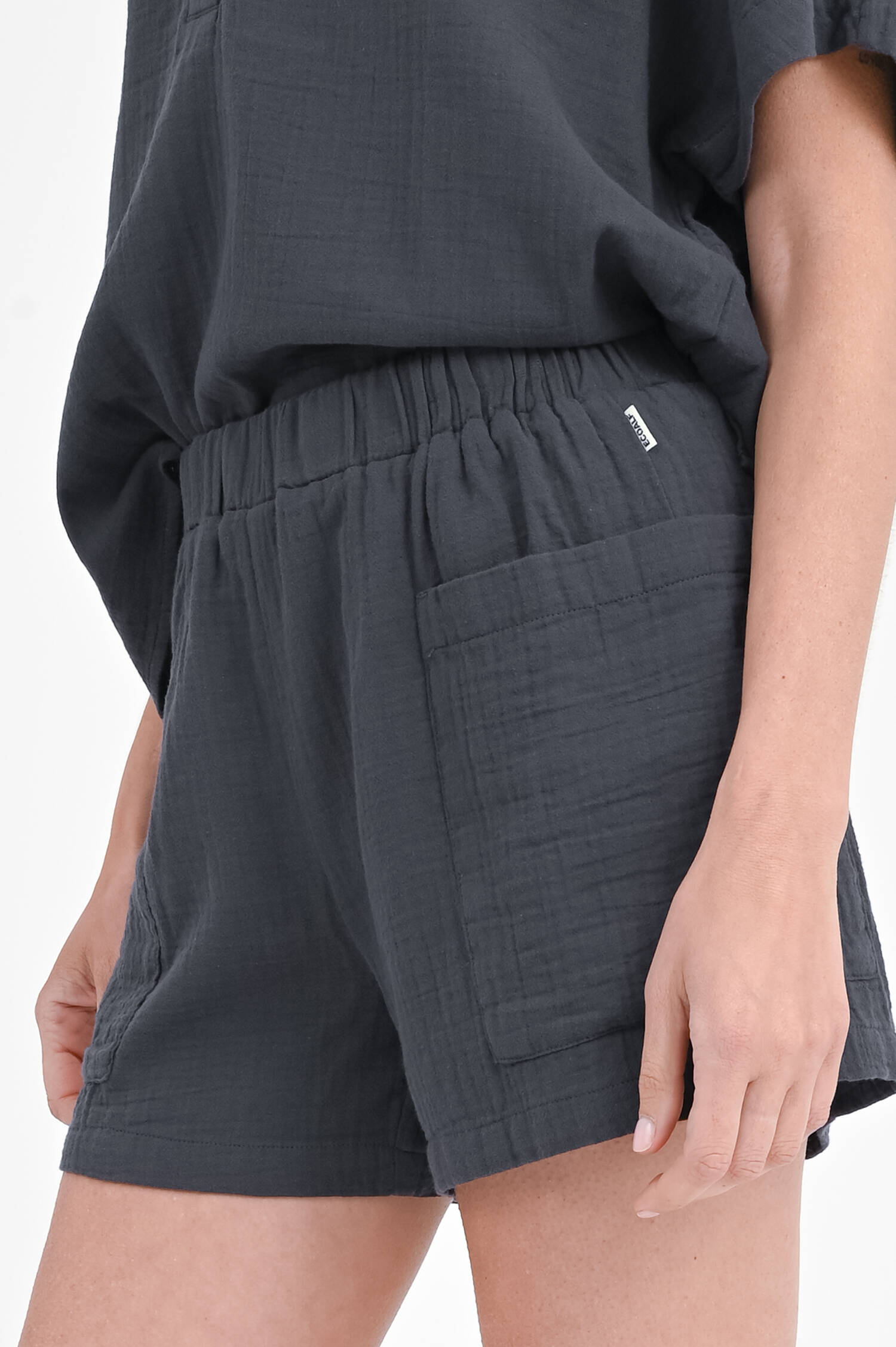 Musselin Shorts YERA in Anthrazit Musselin Shorts YERA in Anthrazit