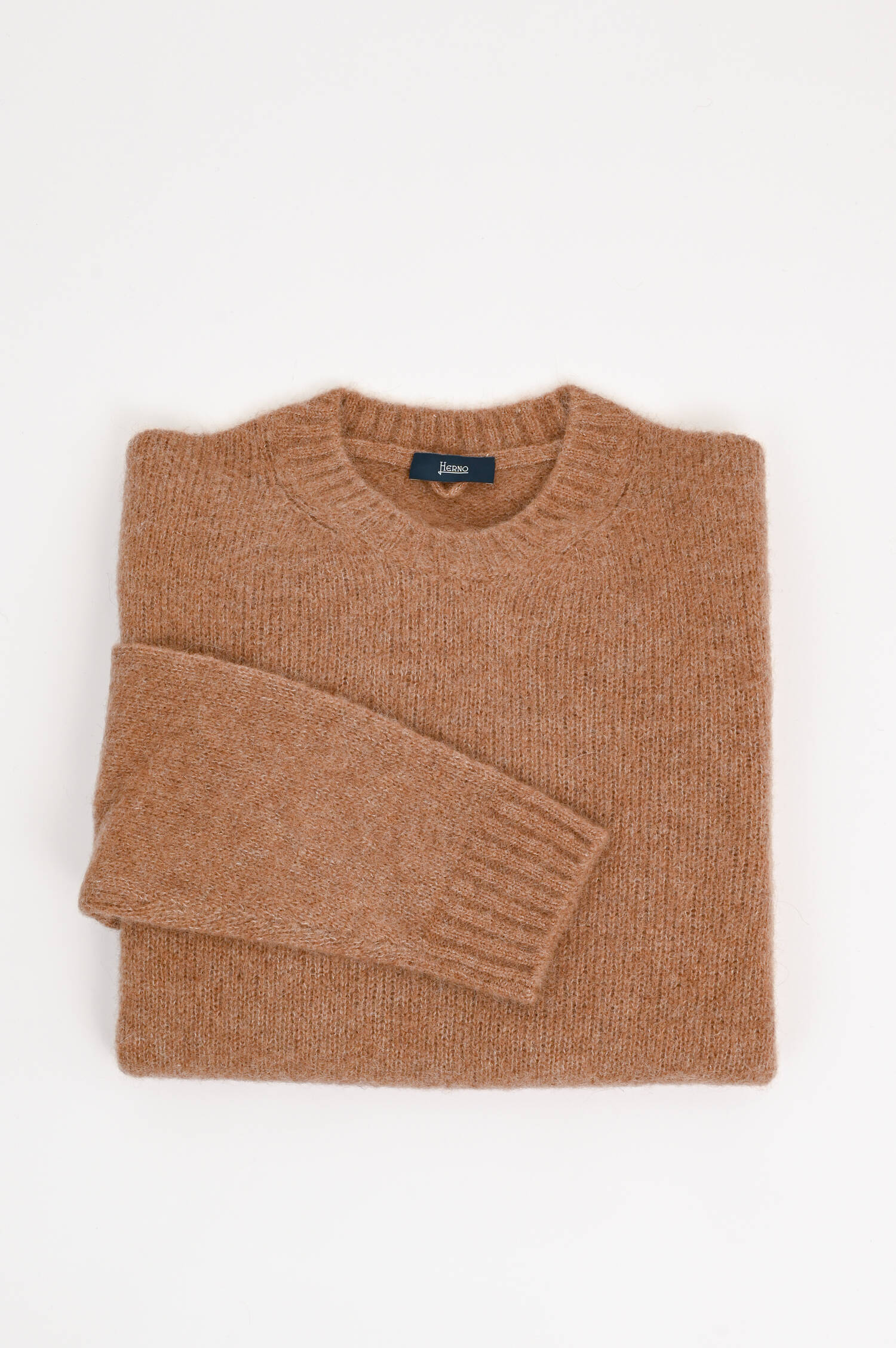 Strickpullover aus Alpaka-Woll-Mix in Terracotta Strickpullover aus Alpaka-Woll-Mix in Terracotta