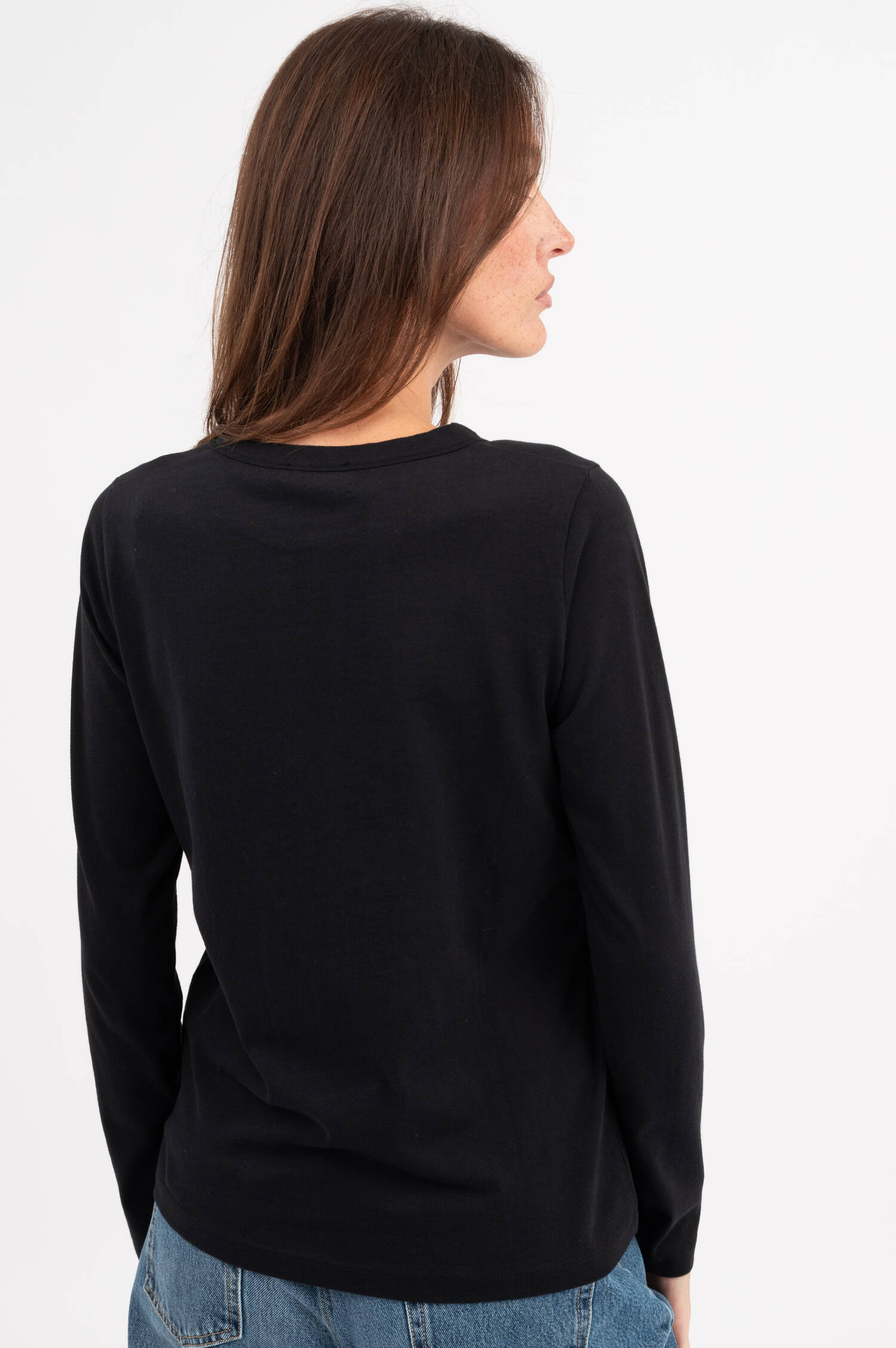 Langarmshirt in Schwarz