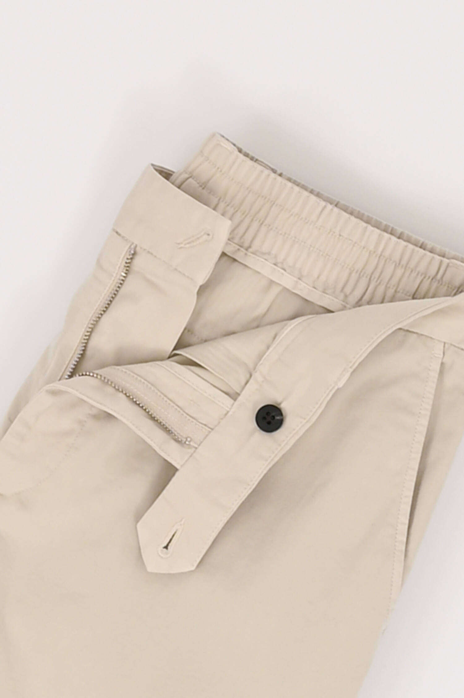 Hose aus Baumwoll-Stretch Mix in Beige