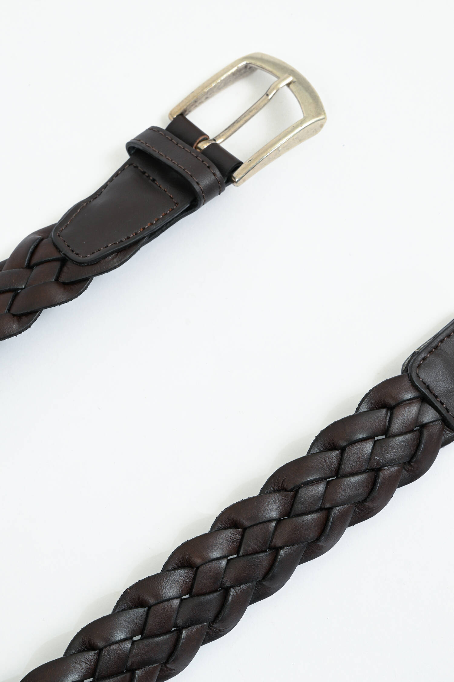 Handgeflochtener Gürtel in Dunkelbraun