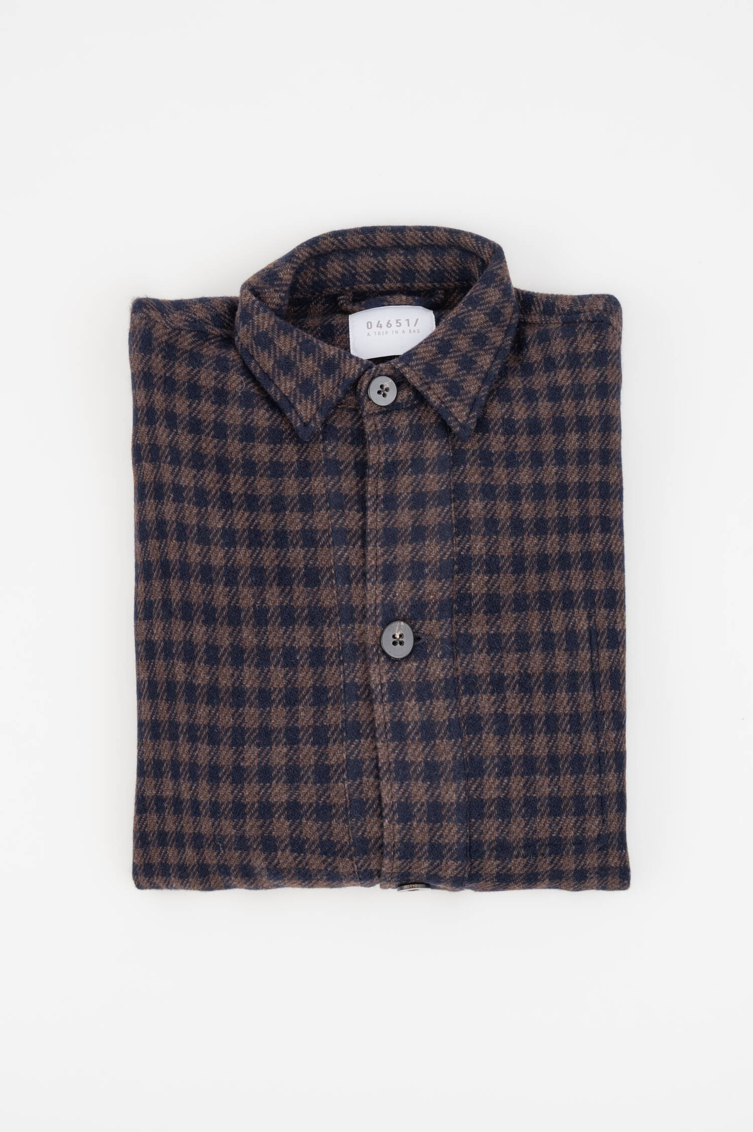 Karo-Overshirt in Braun