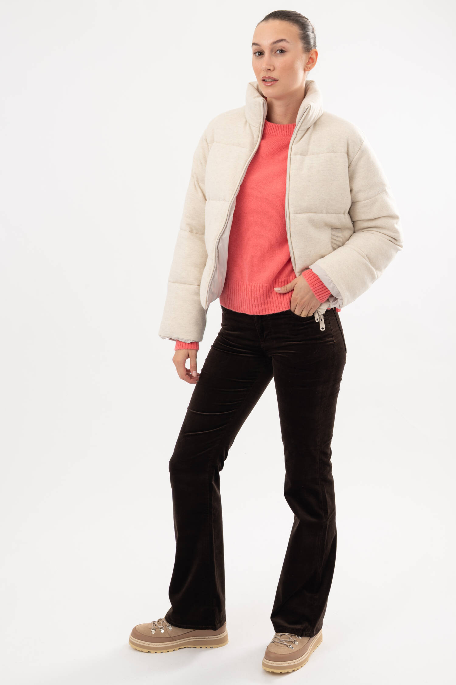 Woll-Cashmere-Steppjacke SINTRE in Beige Woll-Cashmere-Steppjacke SINTRE in Beige