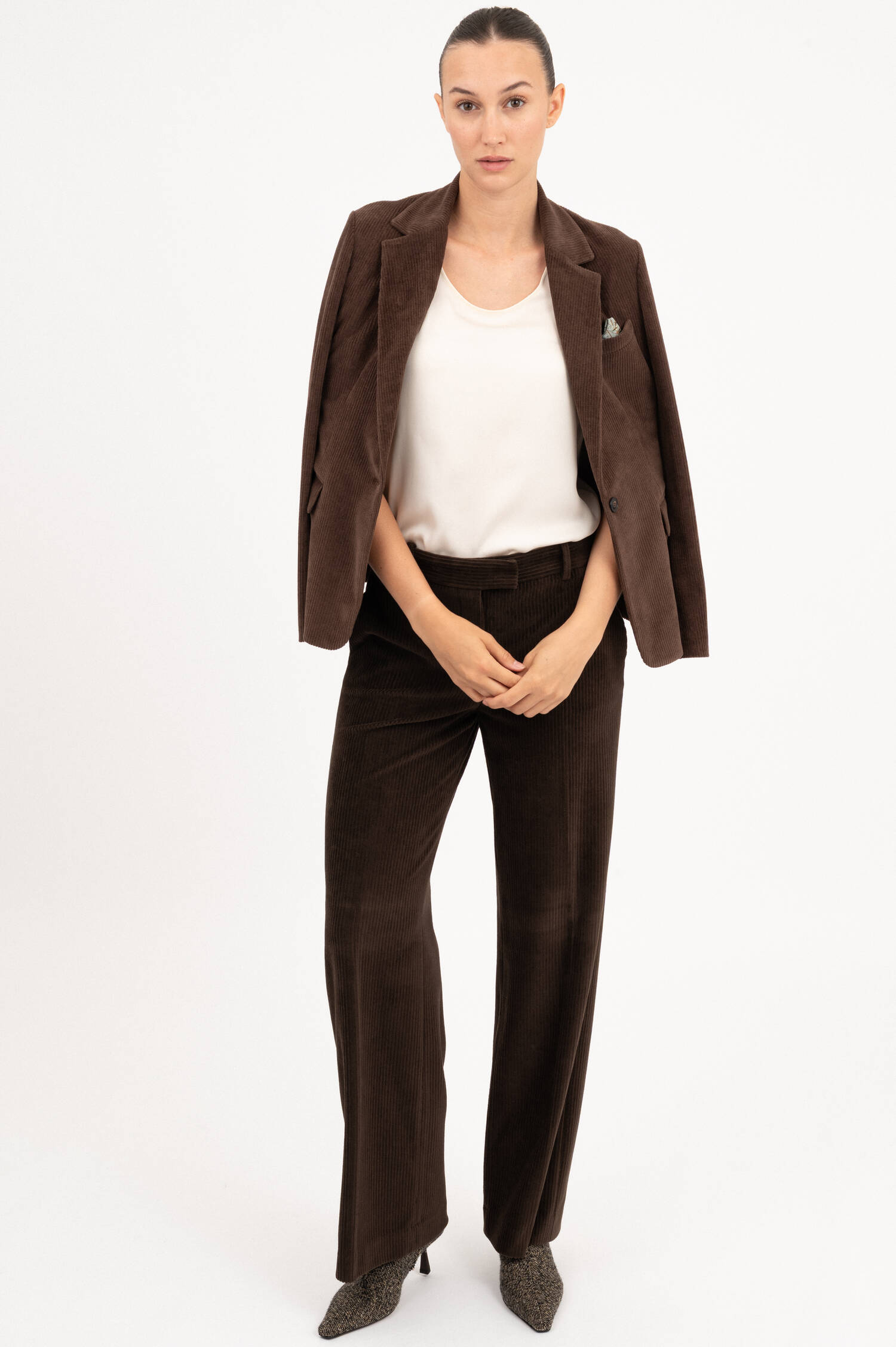 Cordhose in Braun