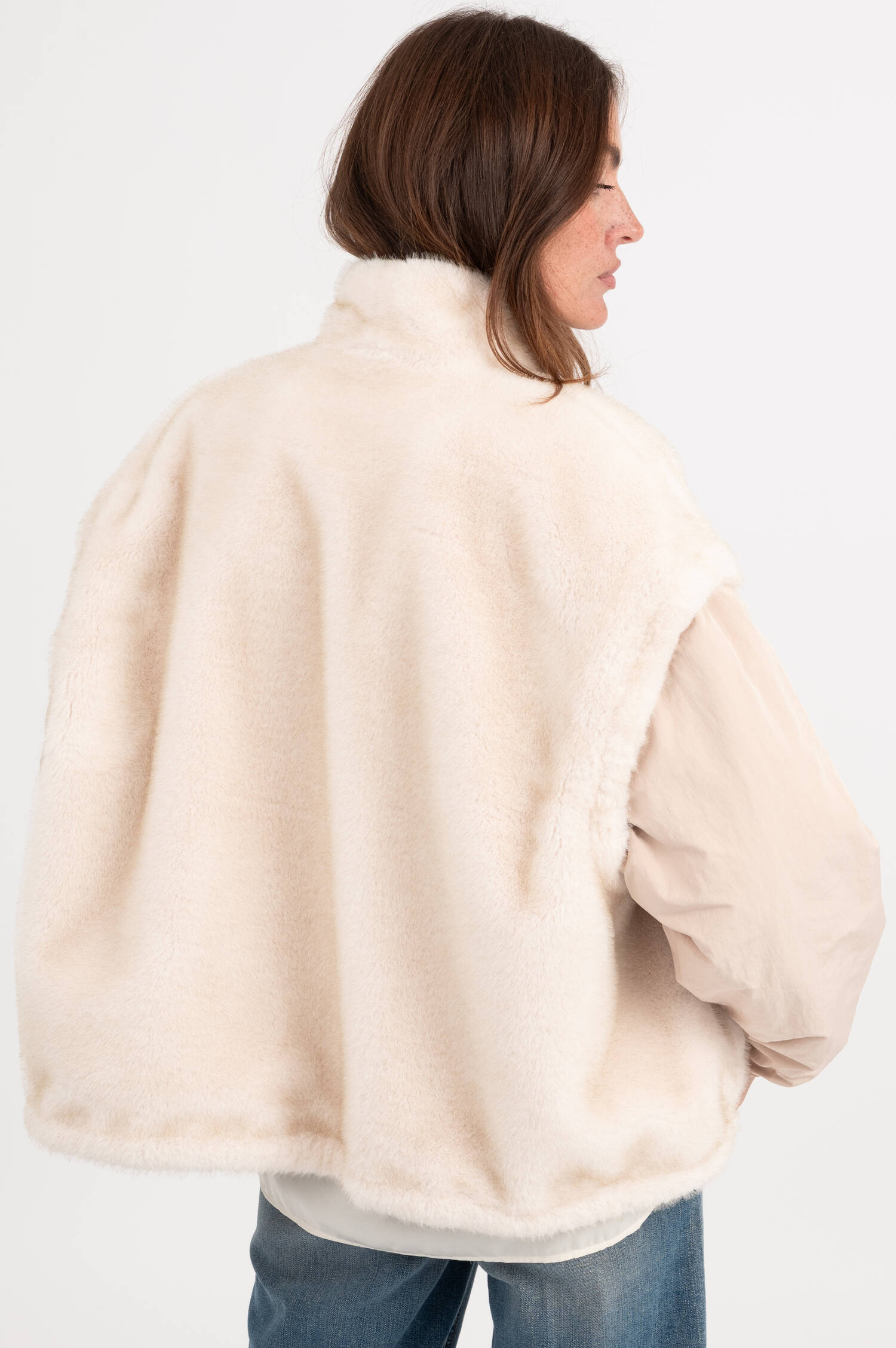 Wendejacke in Creme