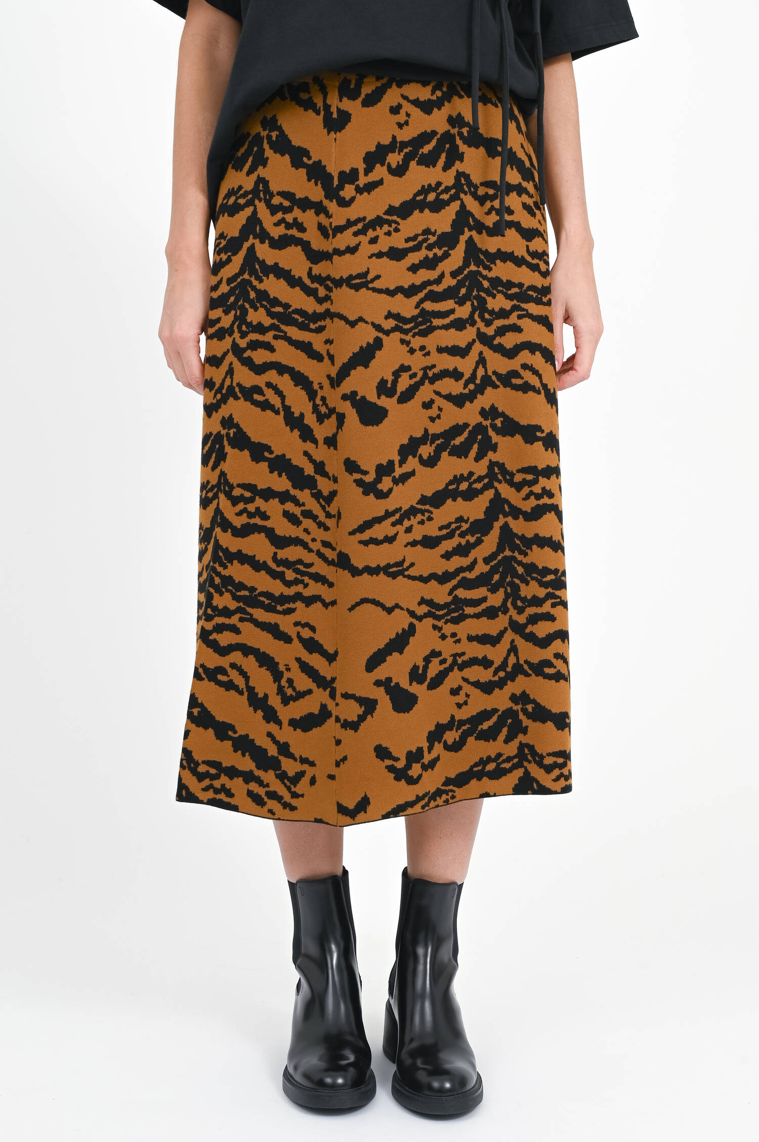 Rock mit Animal-Print in Cinnamon