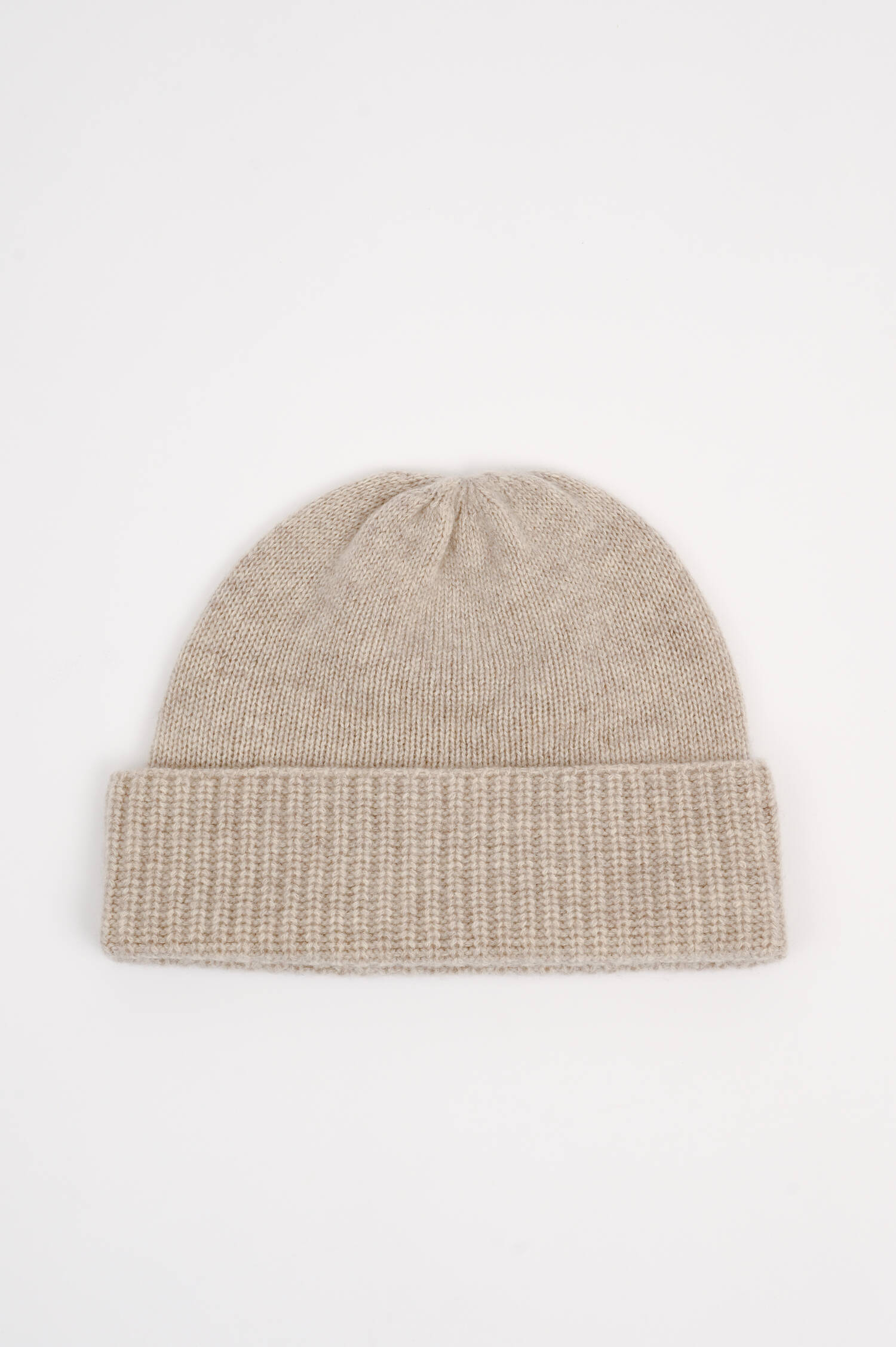 Cashmere Mütze in Beige meliert