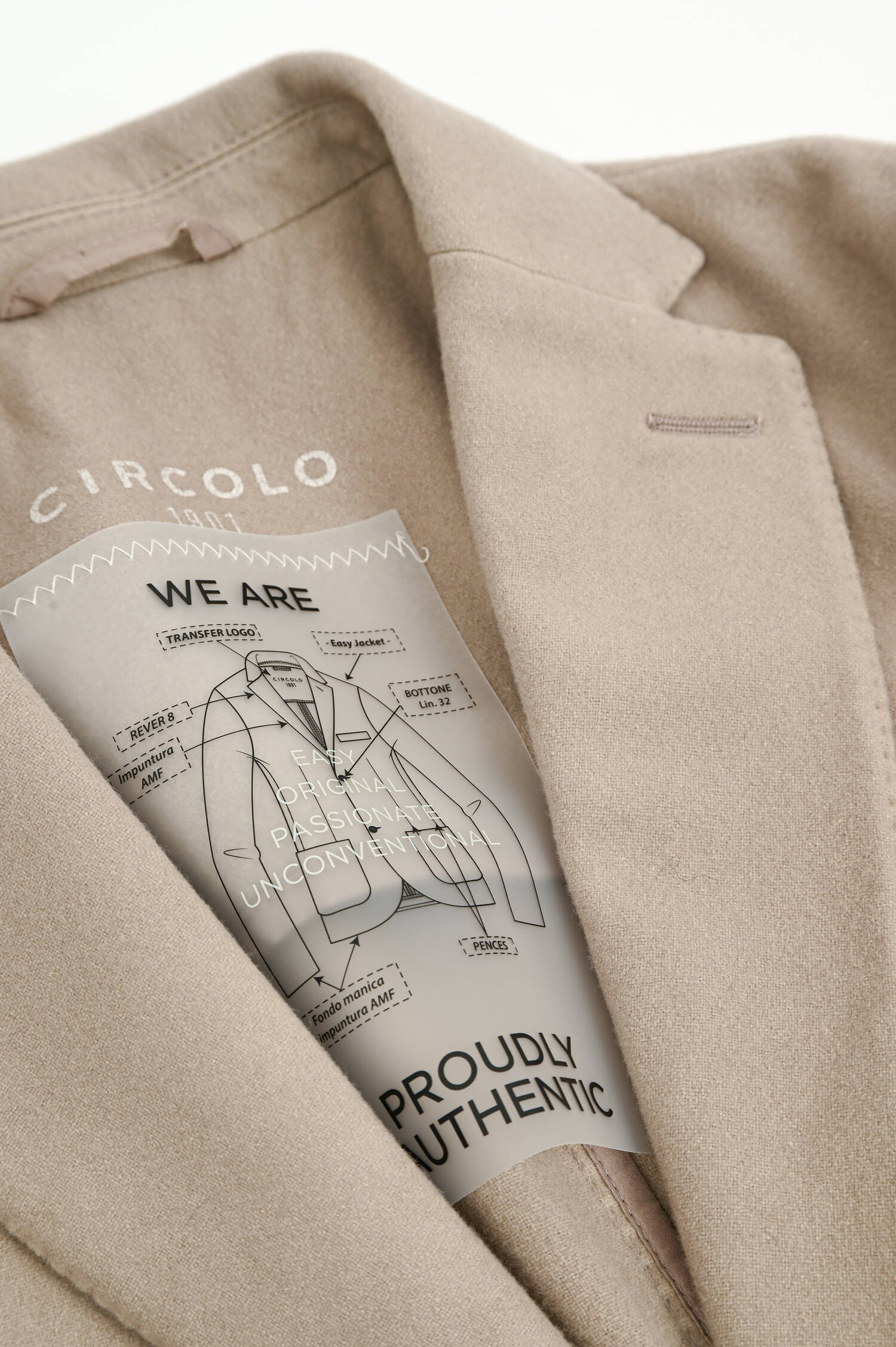 Sakko aus Wolle in Quarzo