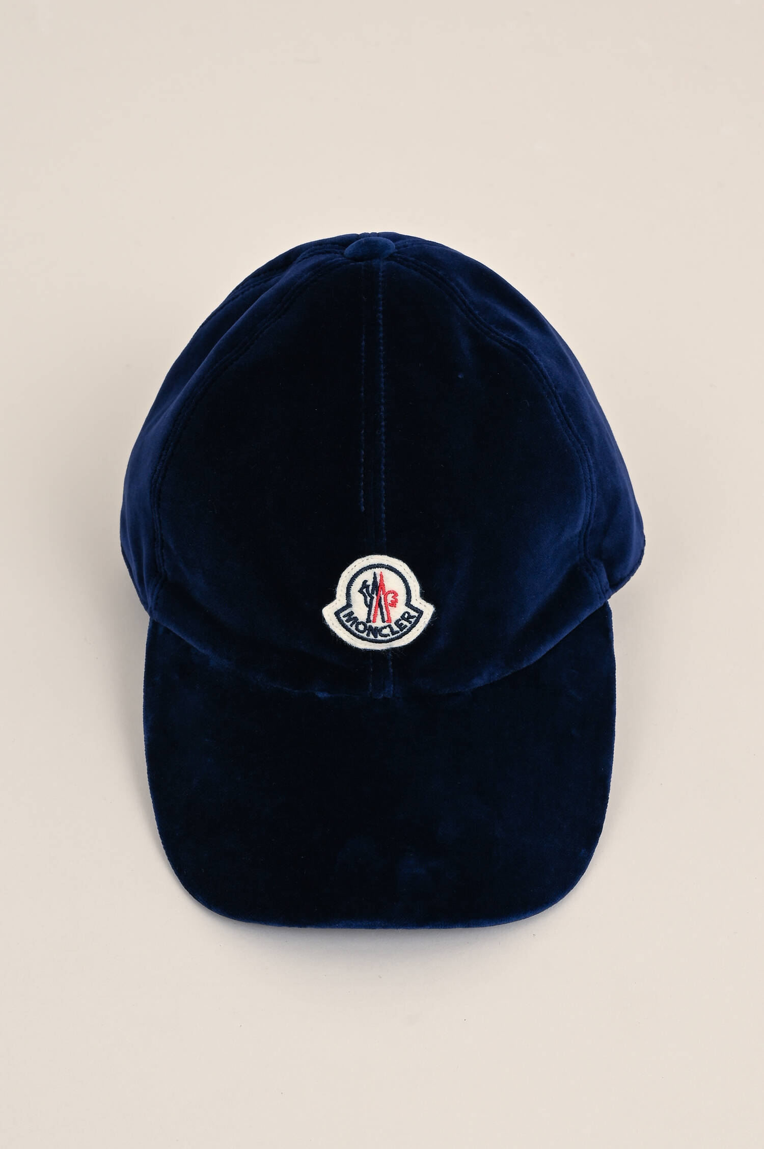 Basecap aus Samt in Navy
