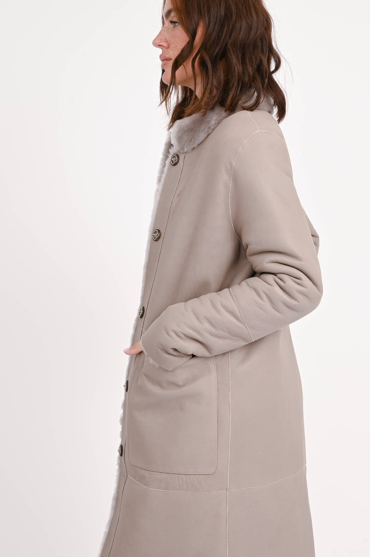 Wendemantel TESSA STRAIGHT in Taupe Wendemantel TESSA STRAIGHT in Taupe