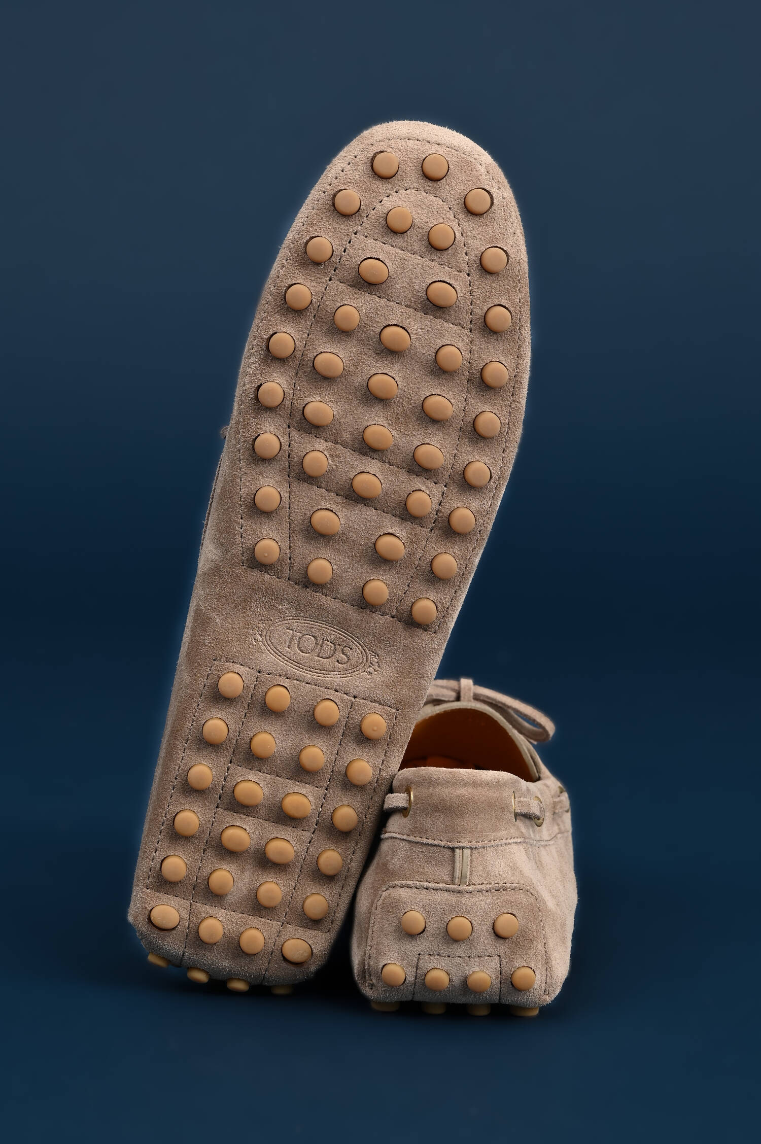 Schuh GOMMINO aus Veloursleder in Beige