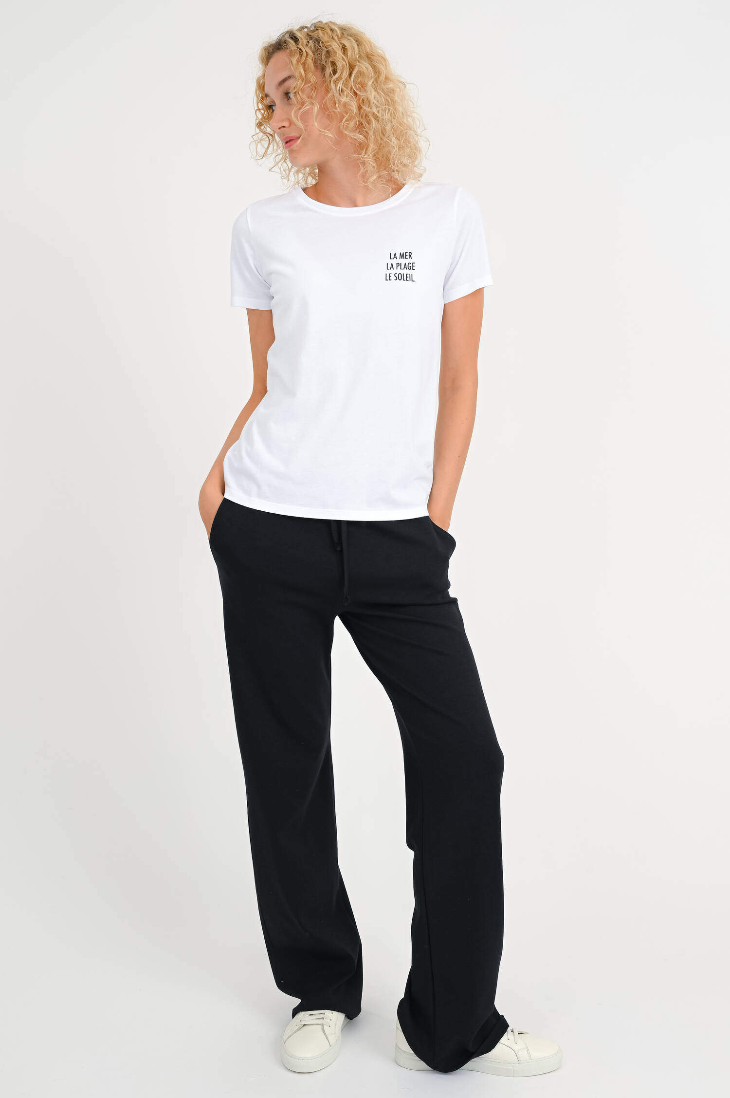 T-Shirt mit Aufdruck in Weiß