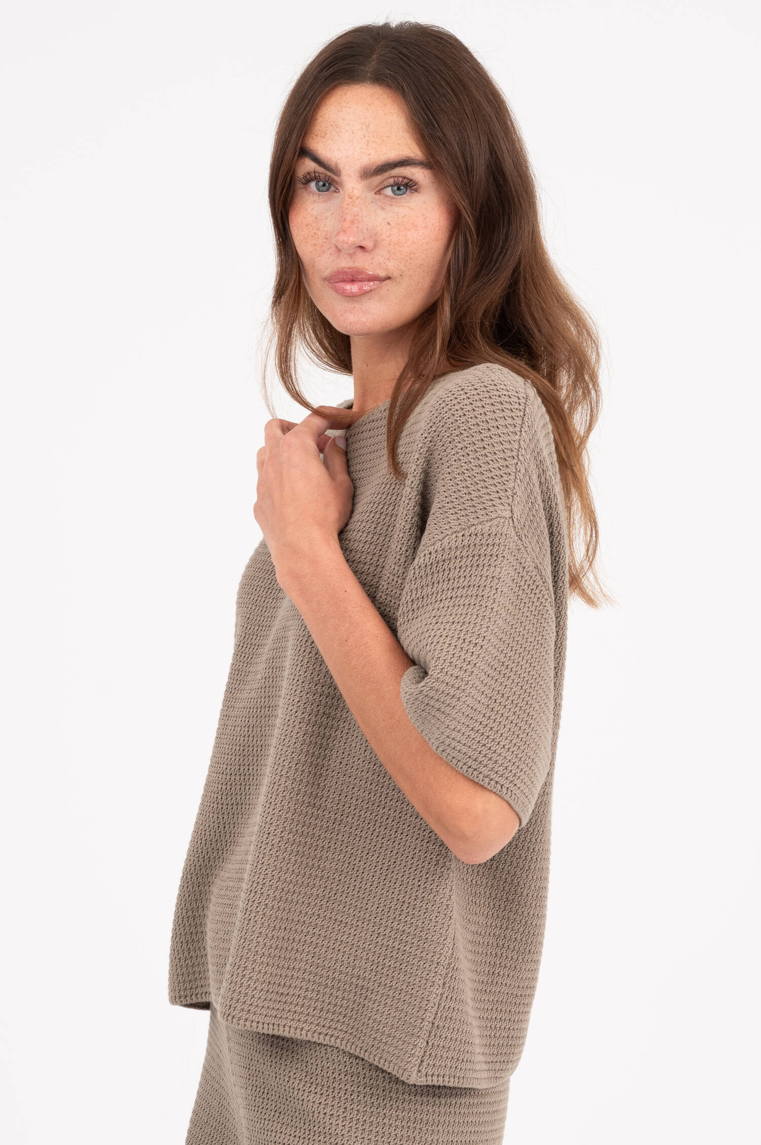 Strickshirt in Khaki