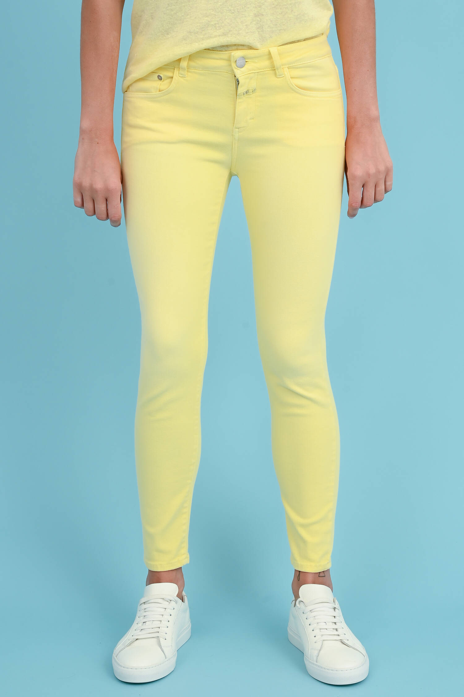 Slim Fit Jeans BAKER in Pastellgelb