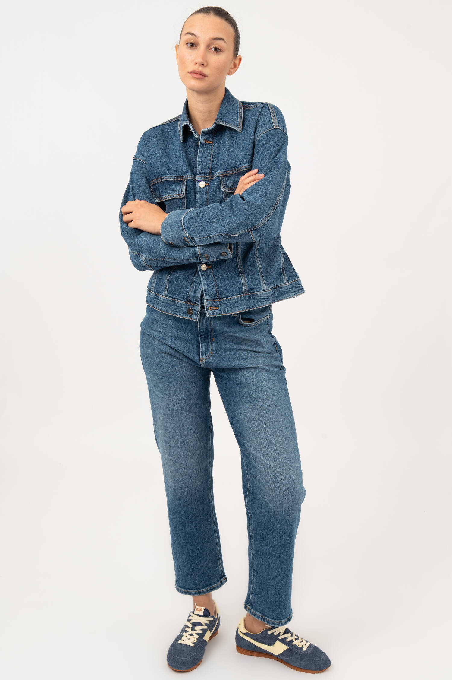 Denim-Jacke THE SUIT UP in Mittelblau