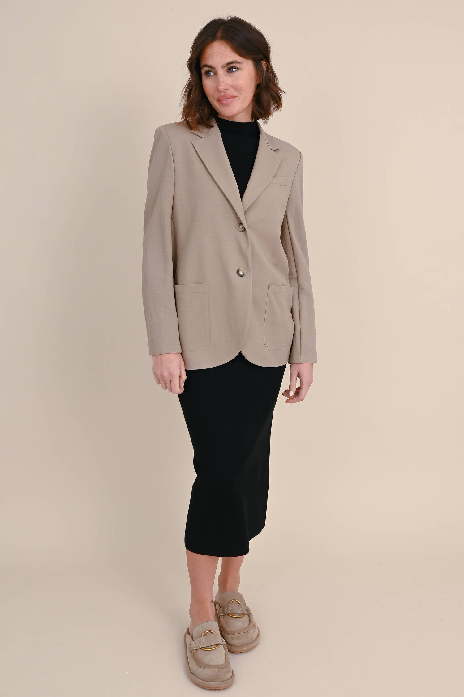 Boyfriend Blazer in Taupe Boyfriend Blazer in Taupe